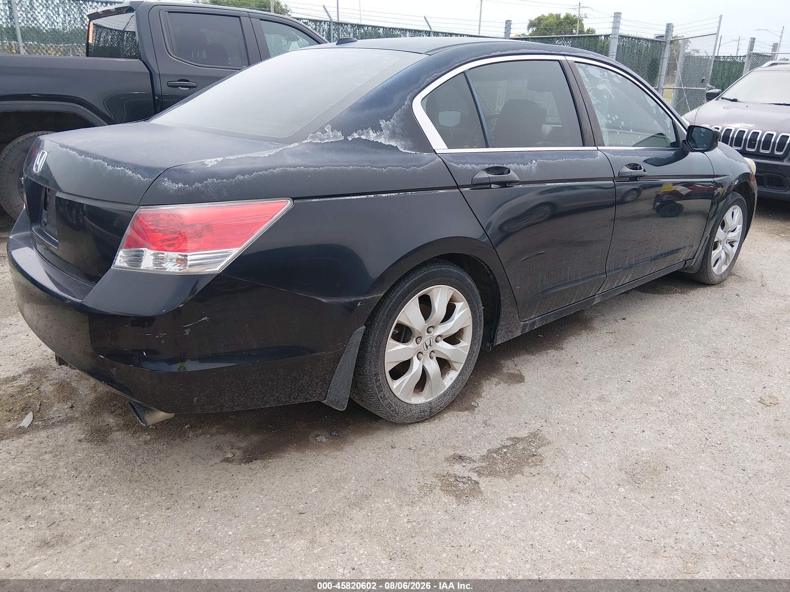 2008 Honda Accord 2.4 Ex-l Black vin: 1HGCP25888A091884