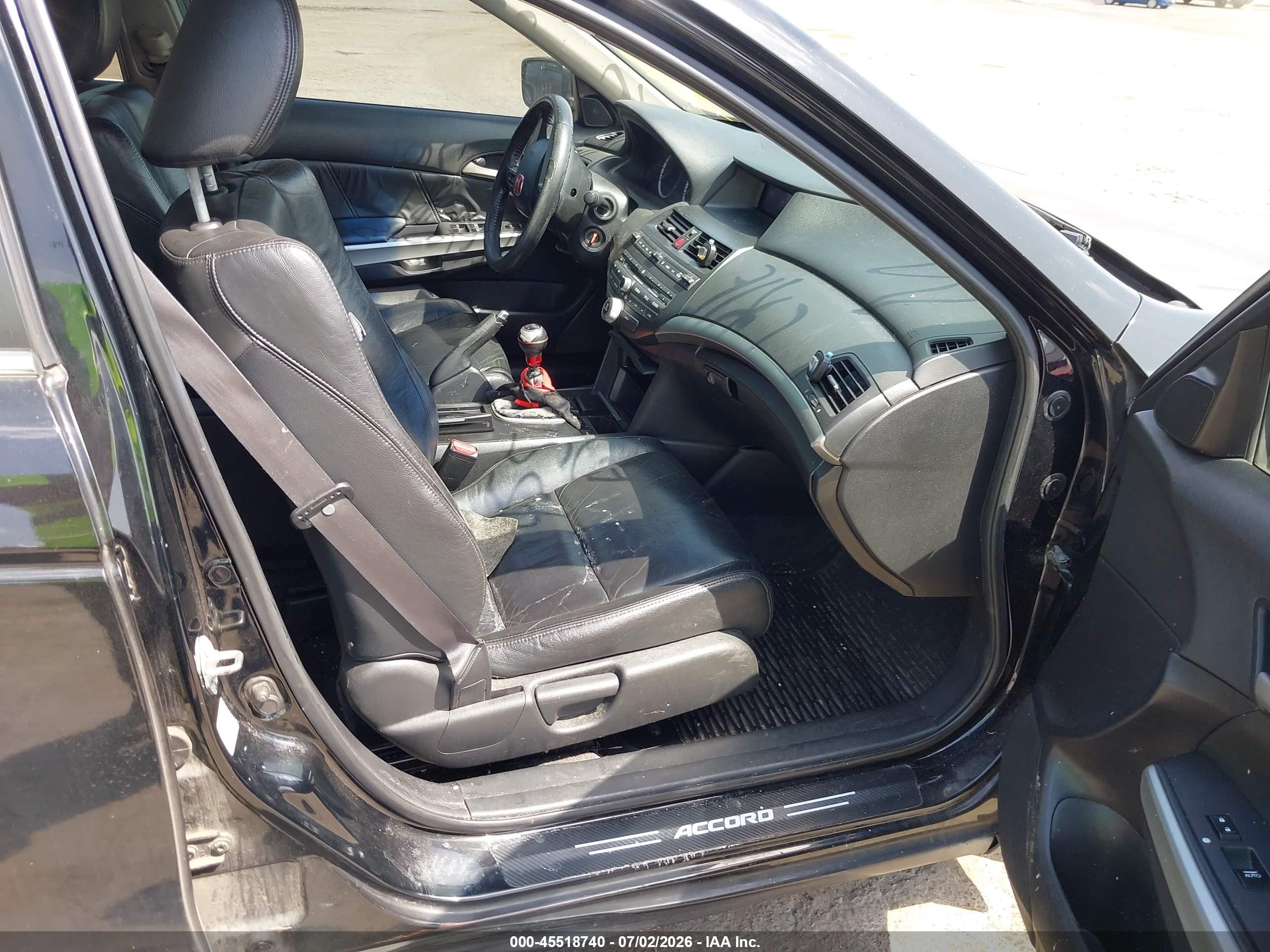 2009 Honda Accord Exl Black vin: 1HGCP258X9A080080