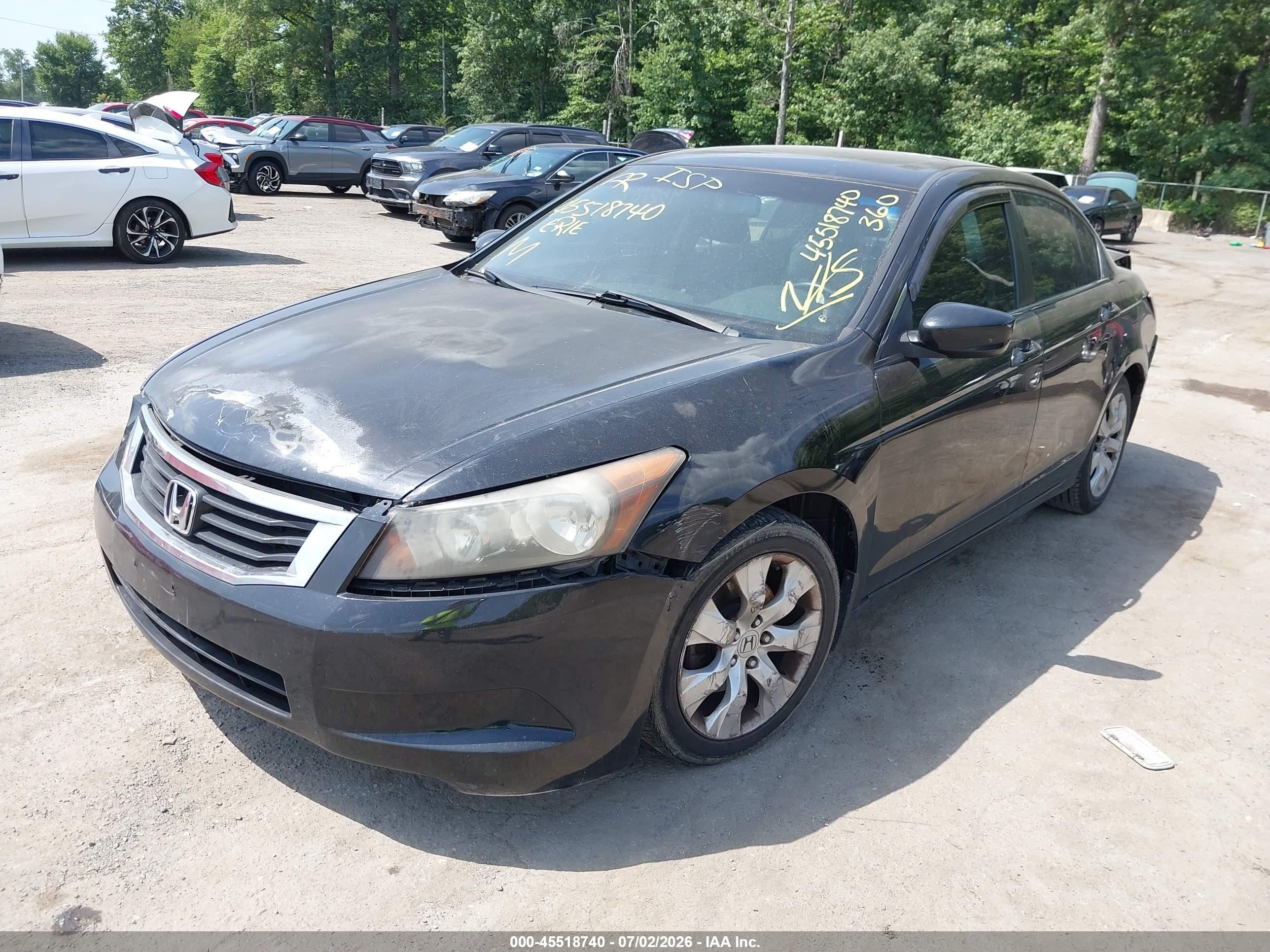 2009 Honda Accord Exl Black vin: 1HGCP258X9A080080