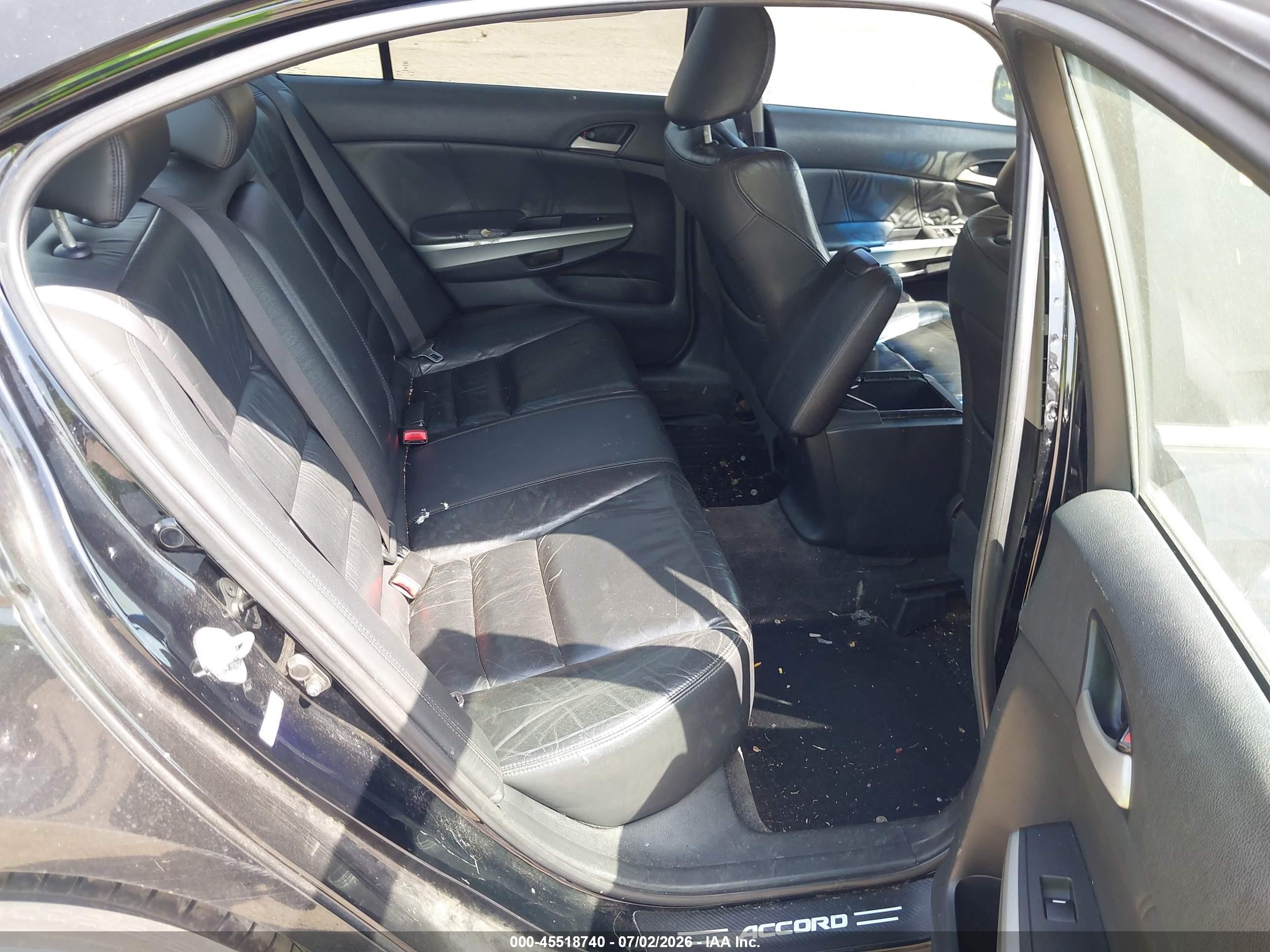 2009 Honda Accord Exl Black vin: 1HGCP258X9A080080