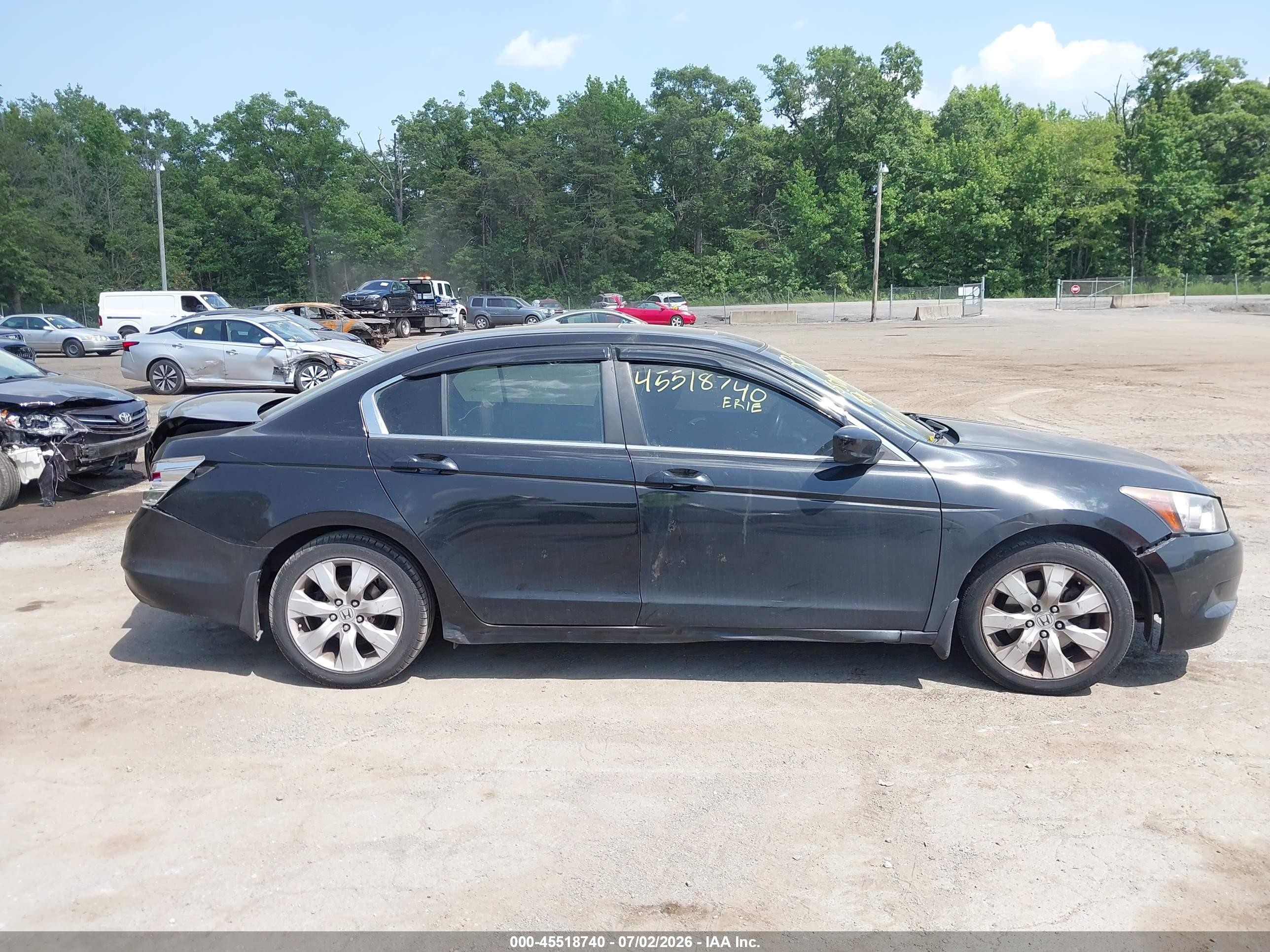2009 Honda Accord Exl Black vin: 1HGCP258X9A080080