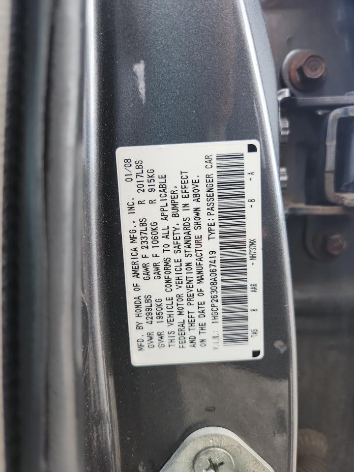 2008 Honda Accord Lx Gray vin: 1HGCP26308A067419