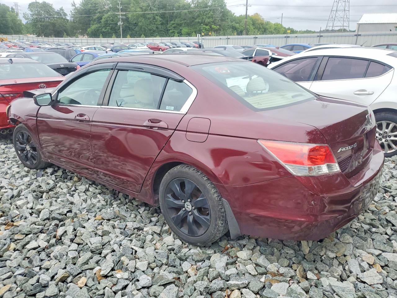 2008 Honda Accord Lx Burgundy vin: 1HGCP26308A146248