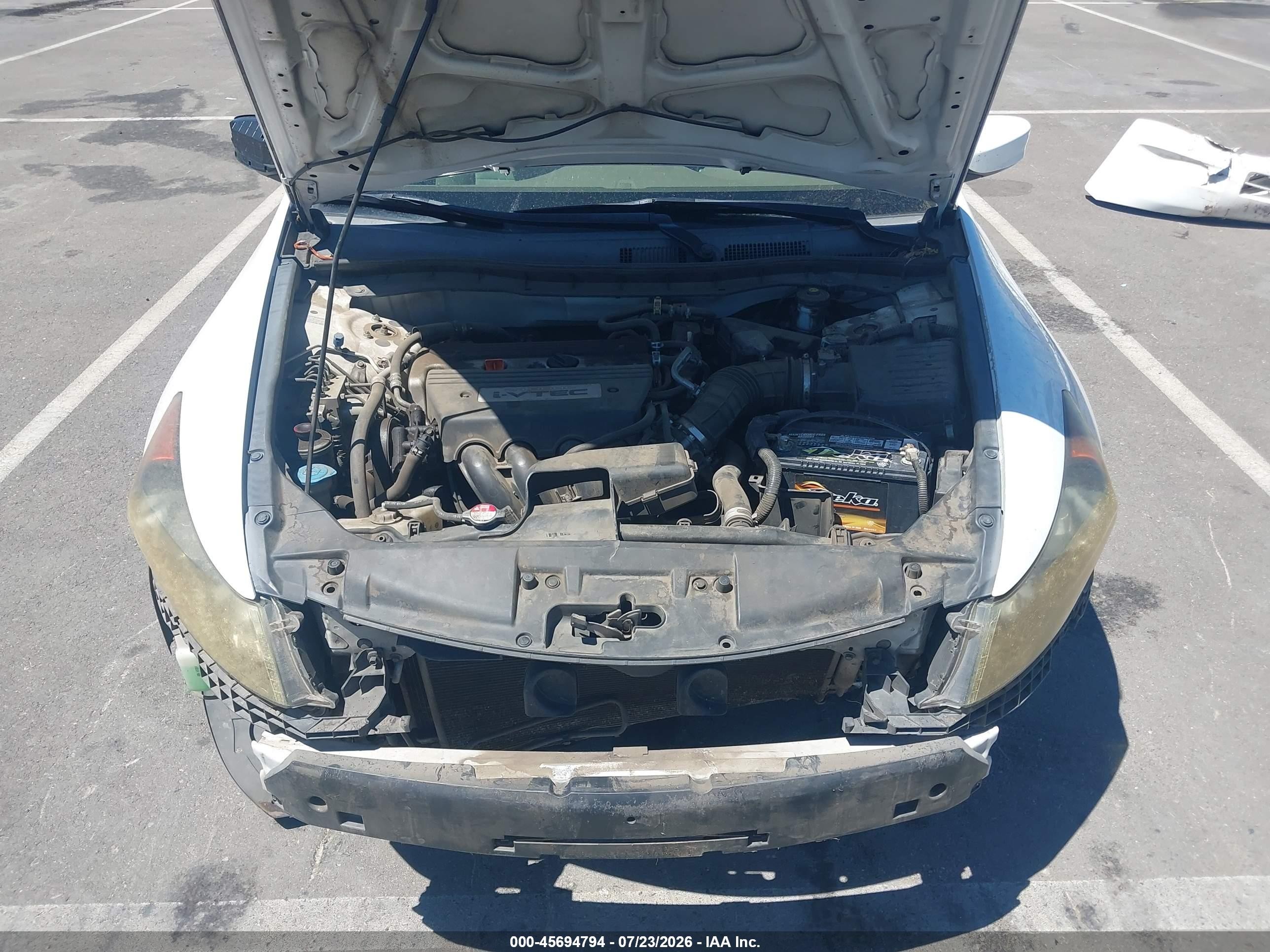2009 Honda Accord 2.4 Lx White vin: 1HGCP26309A012101