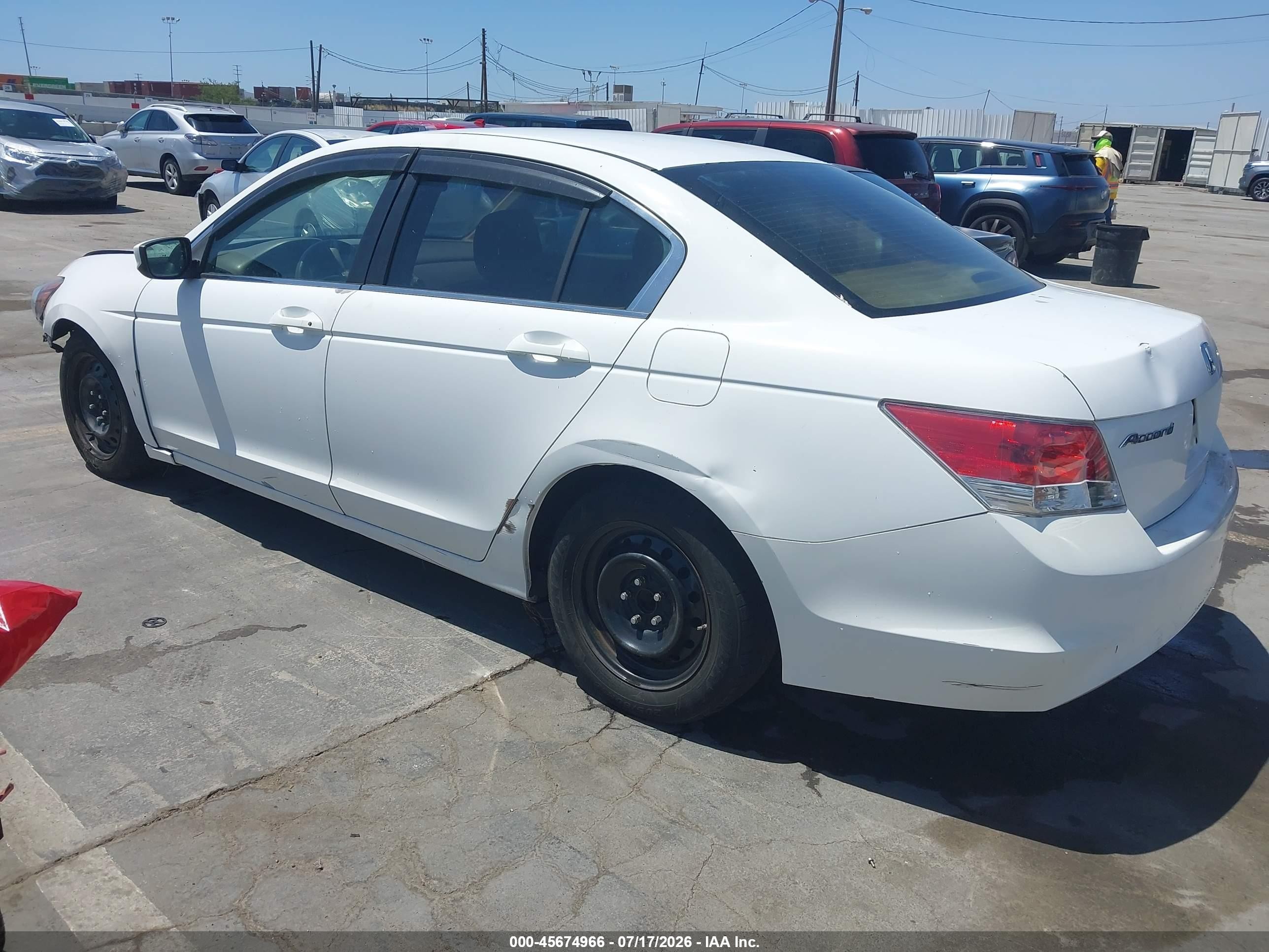 2009 Honda Accord 2.4 Lx White vin: 1HGCP26309A148938