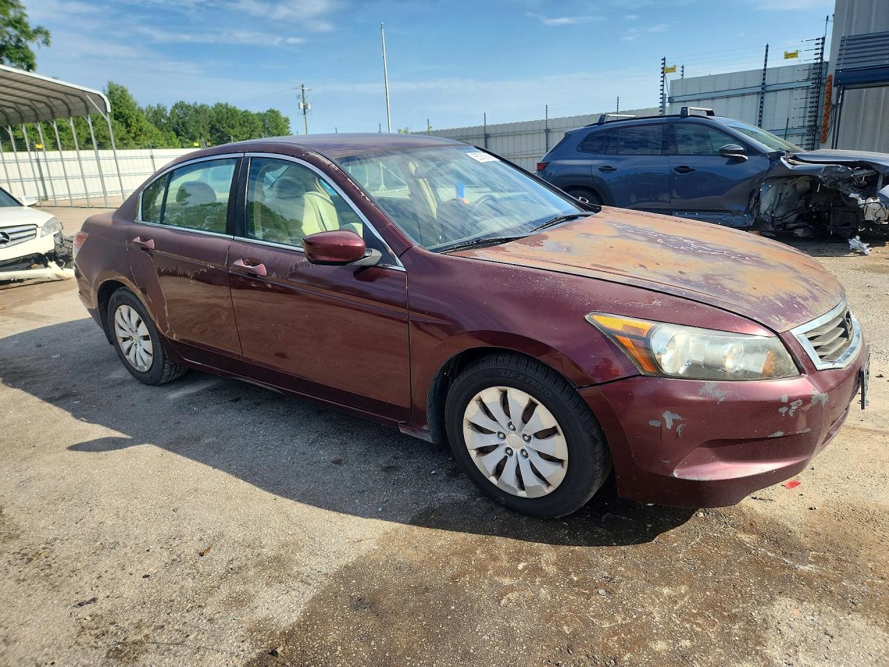 2009 Honda Accord Lx Burgundy vin: 1HGCP26309A160054