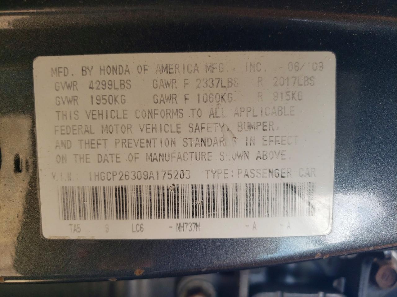 2009 Honda Accord Lx Gray vin: 1HGCP26309A175203