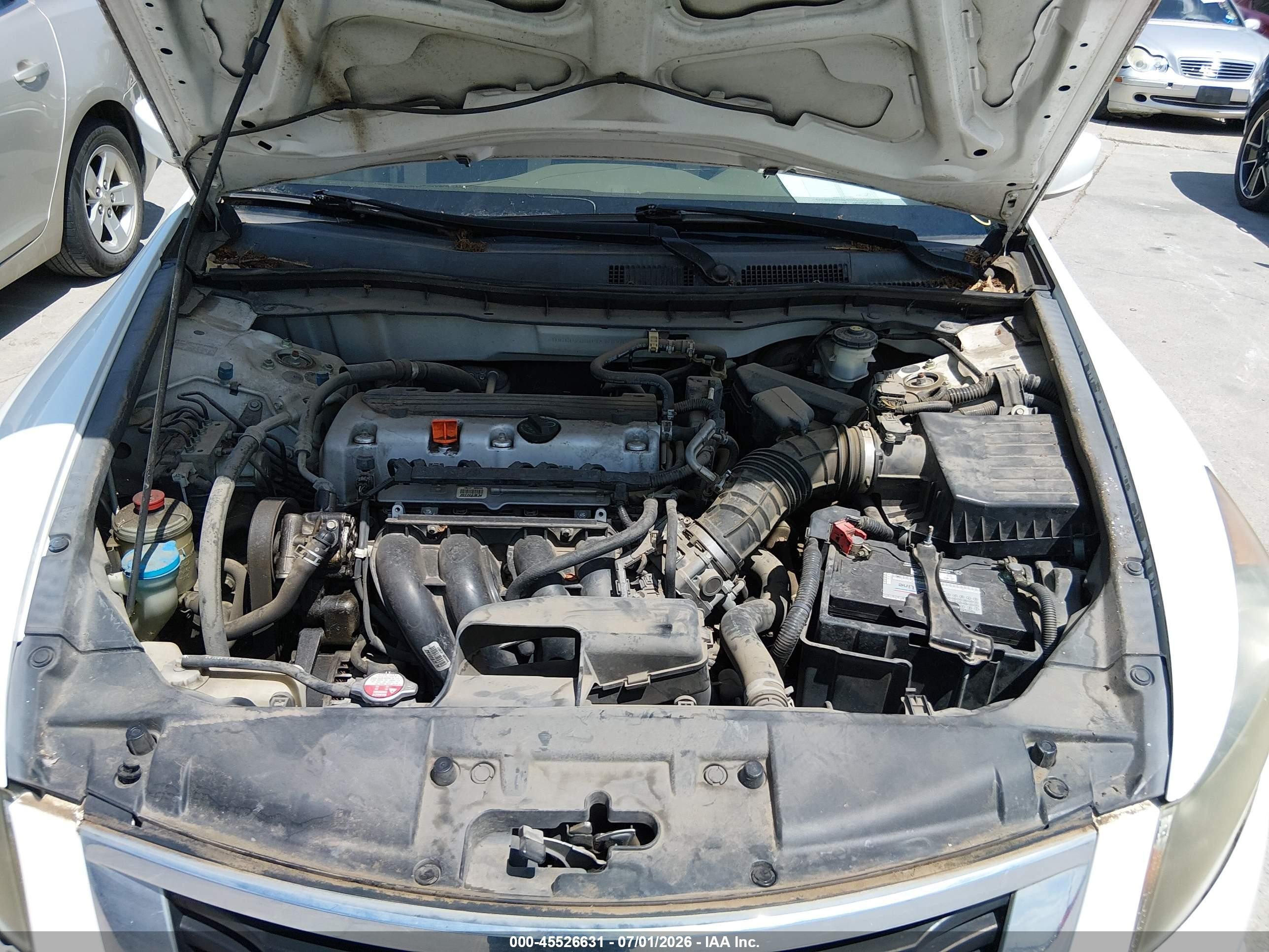 2009 Honda Accord 2.4 Lx White vin: 1HGCP26309A182961
