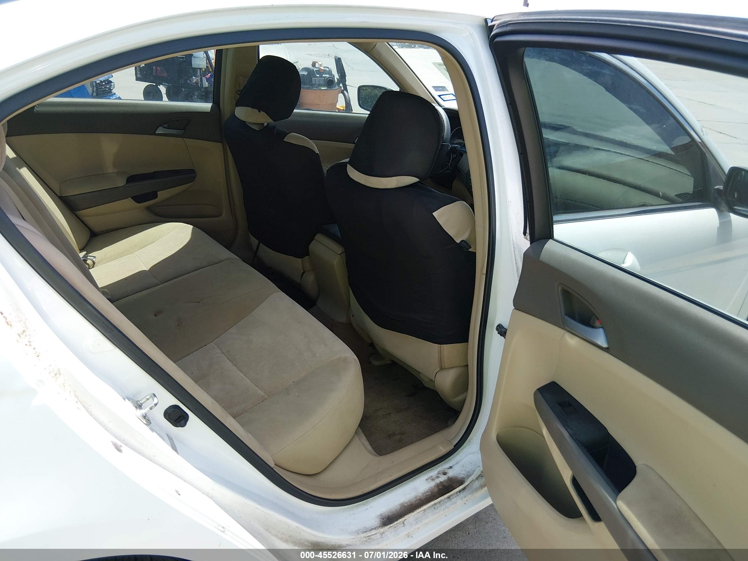 2009 Honda Accord 2.4 Lx White vin: 1HGCP26309A182961