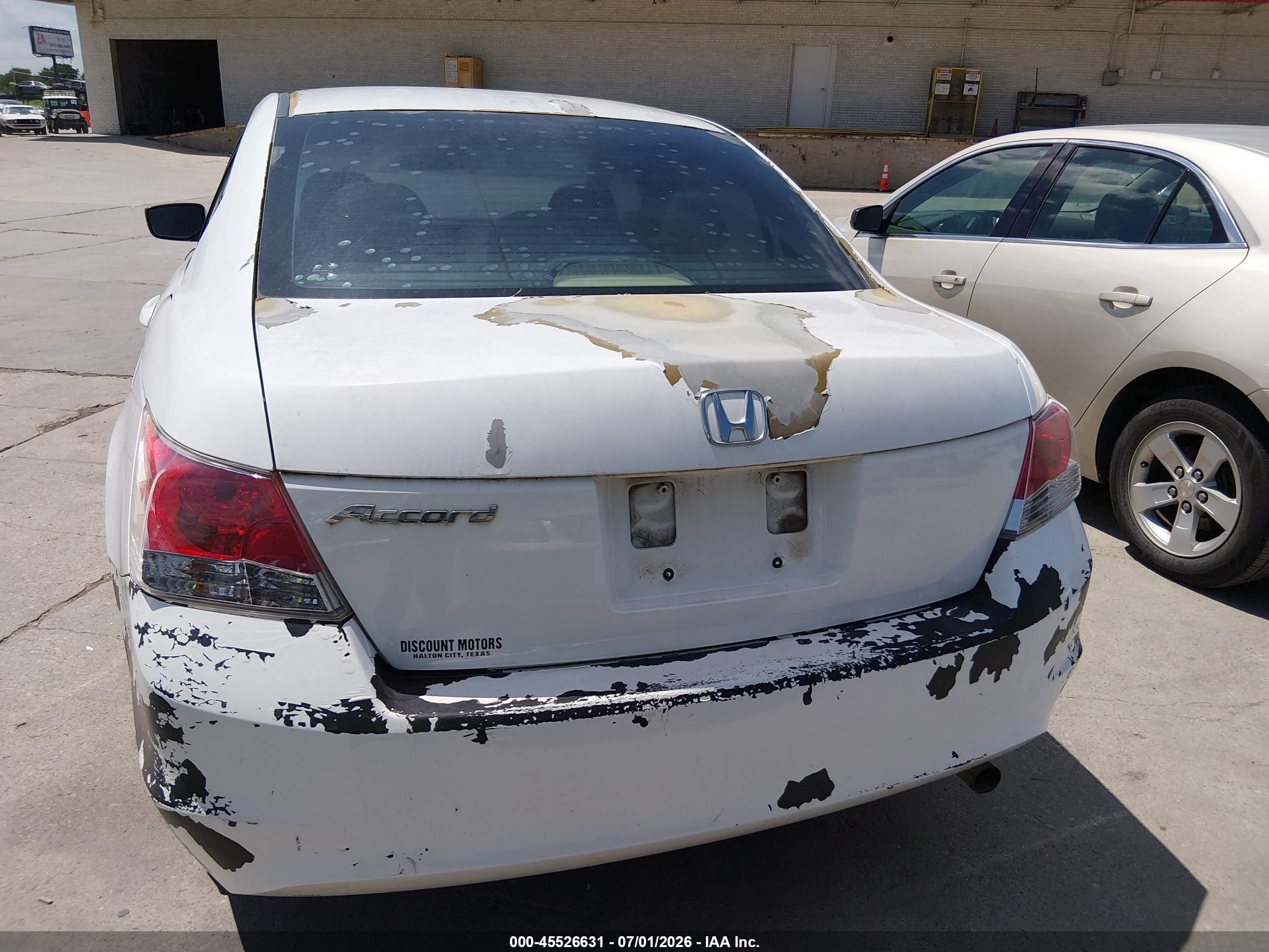 2009 Honda Accord 2.4 Lx White vin: 1HGCP26309A182961