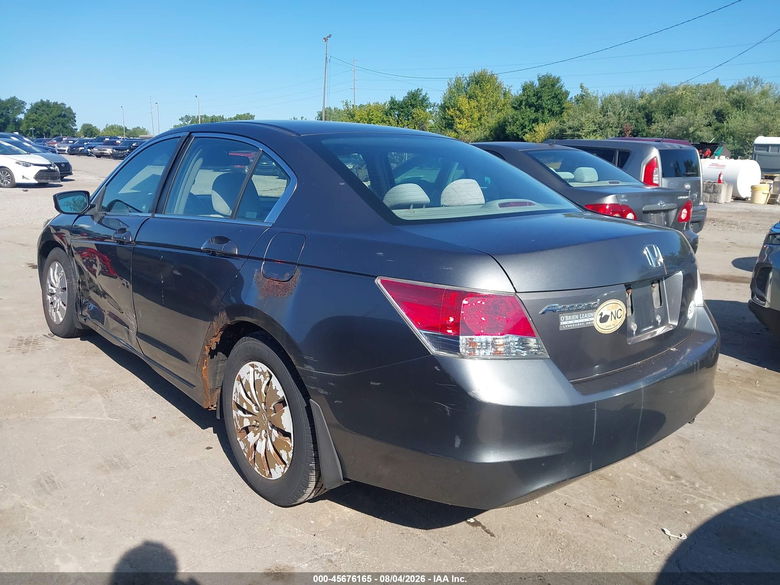 2008 Honda Accord 2.4 Lx Gray vin: 1HGCP26318A010601
