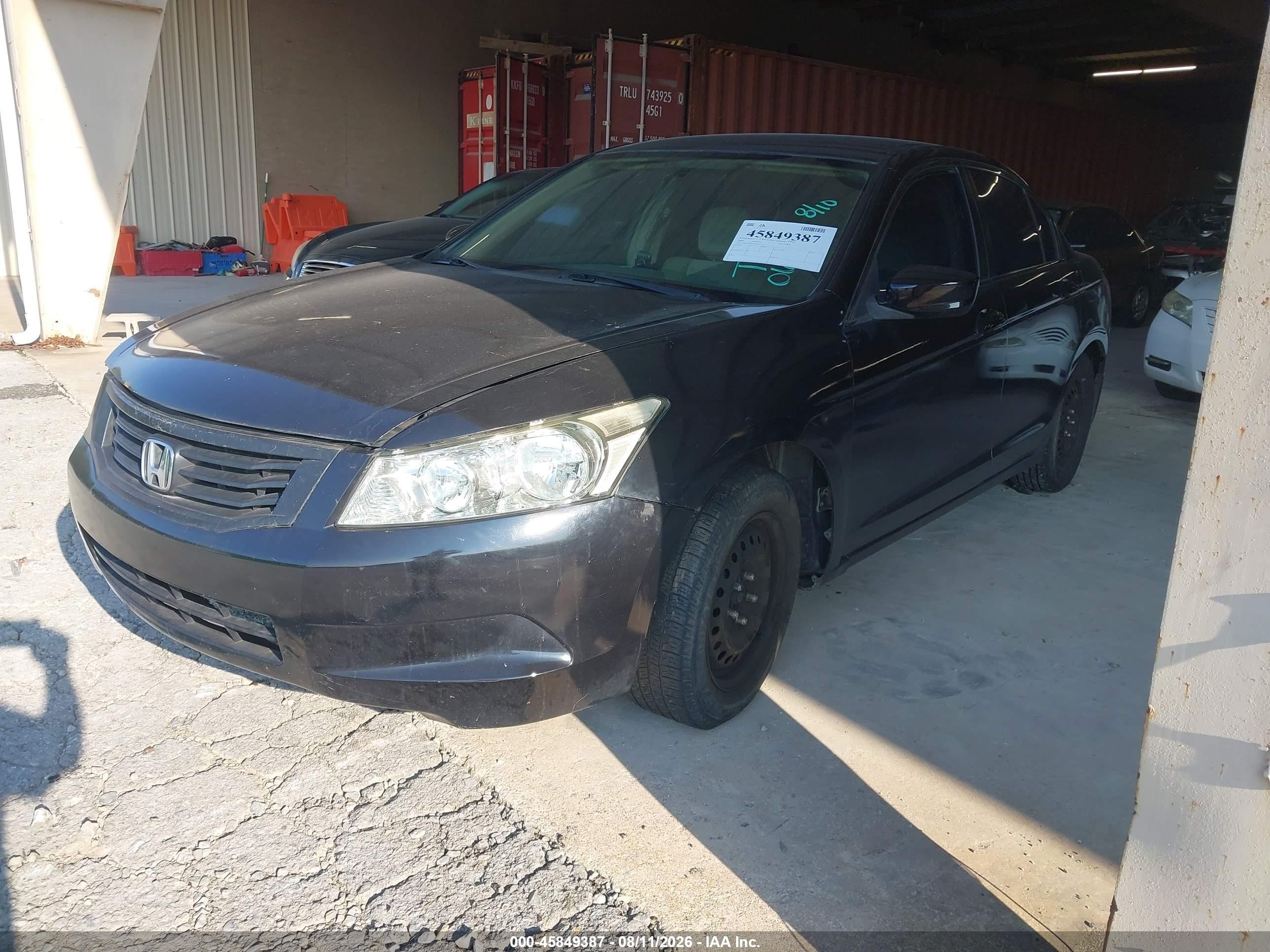 2008 Honda Accord 2.4 Lx Black vin: 1HGCP26318A060351