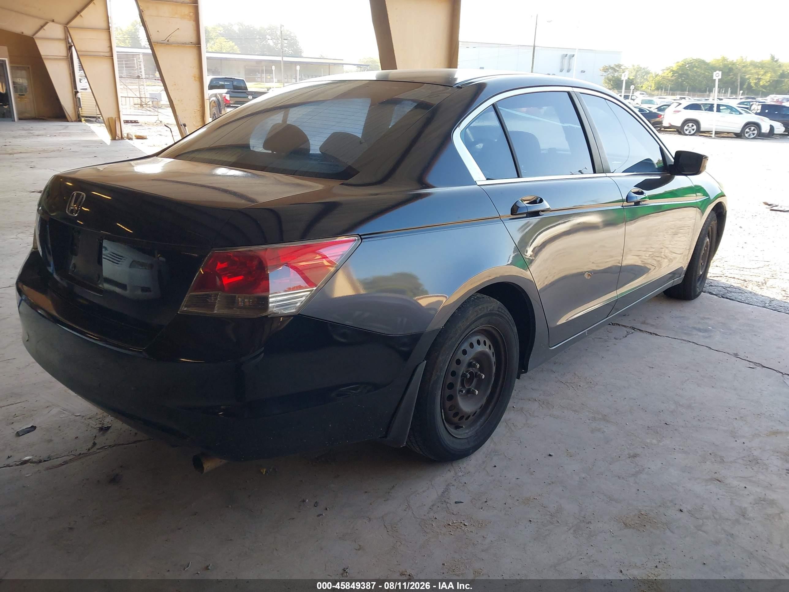 2008 Honda Accord 2.4 Lx Black vin: 1HGCP26318A060351