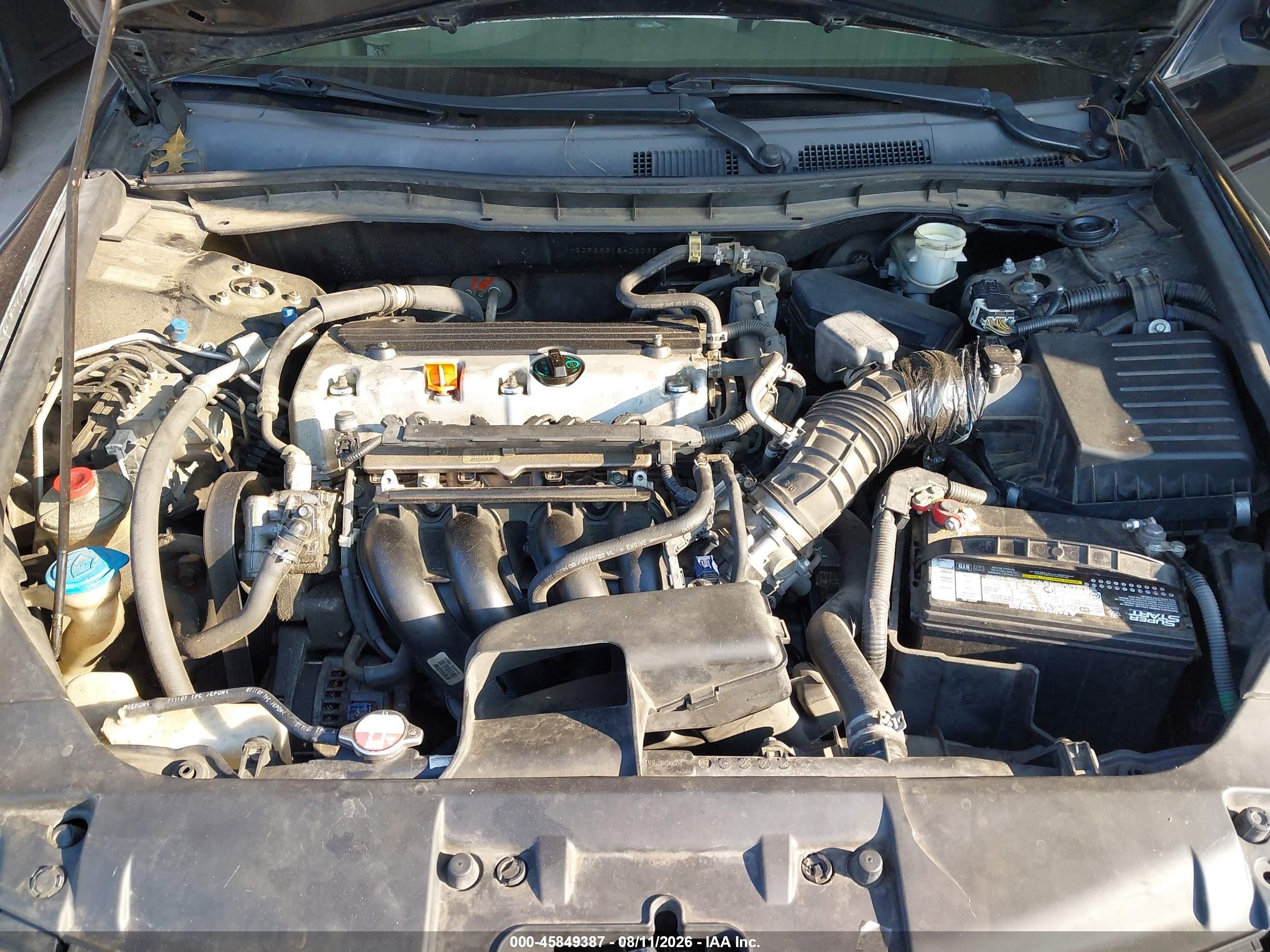 2008 Honda Accord 2.4 Lx Black vin: 1HGCP26318A060351