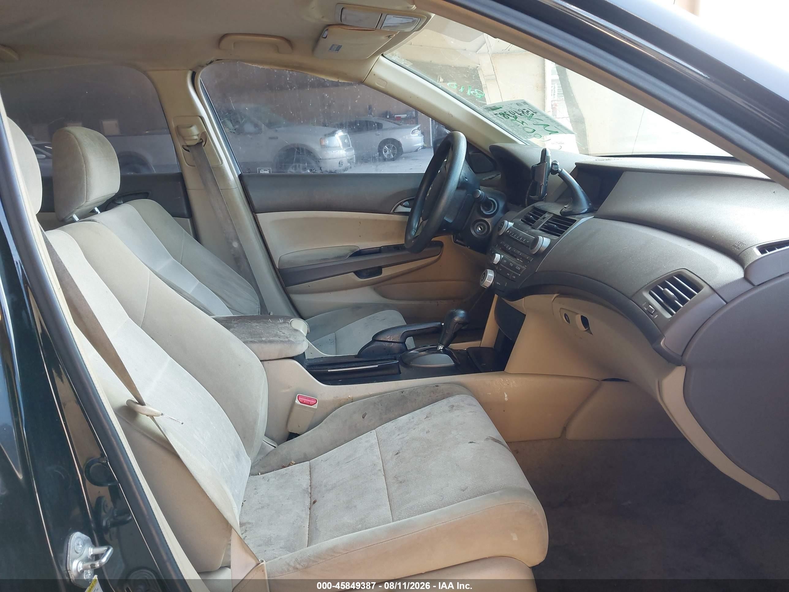 2008 Honda Accord 2.4 Lx Black vin: 1HGCP26318A060351