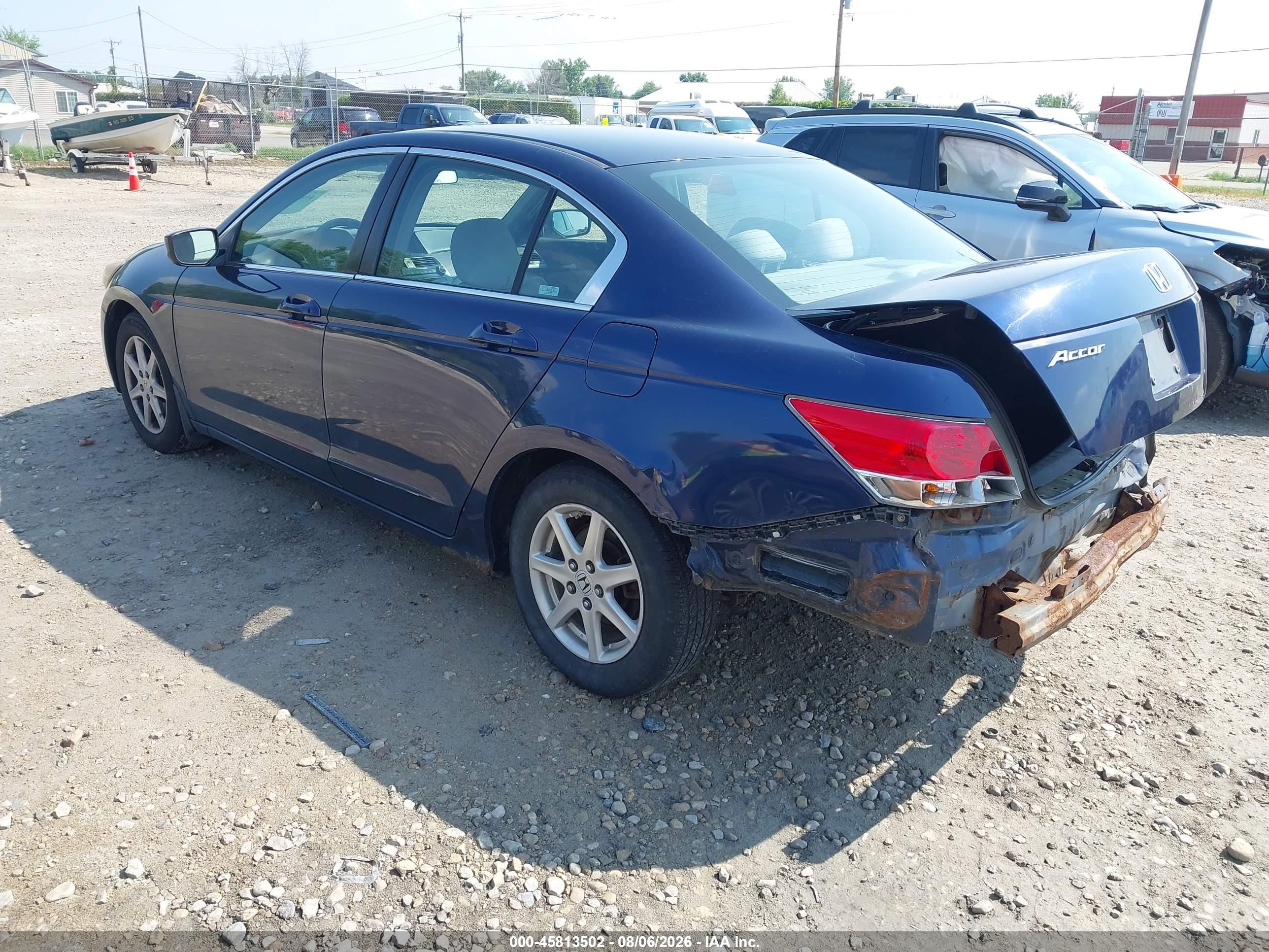 2009 Honda Accord 2.4 Lx Blue vin: 1HGCP26319A011300