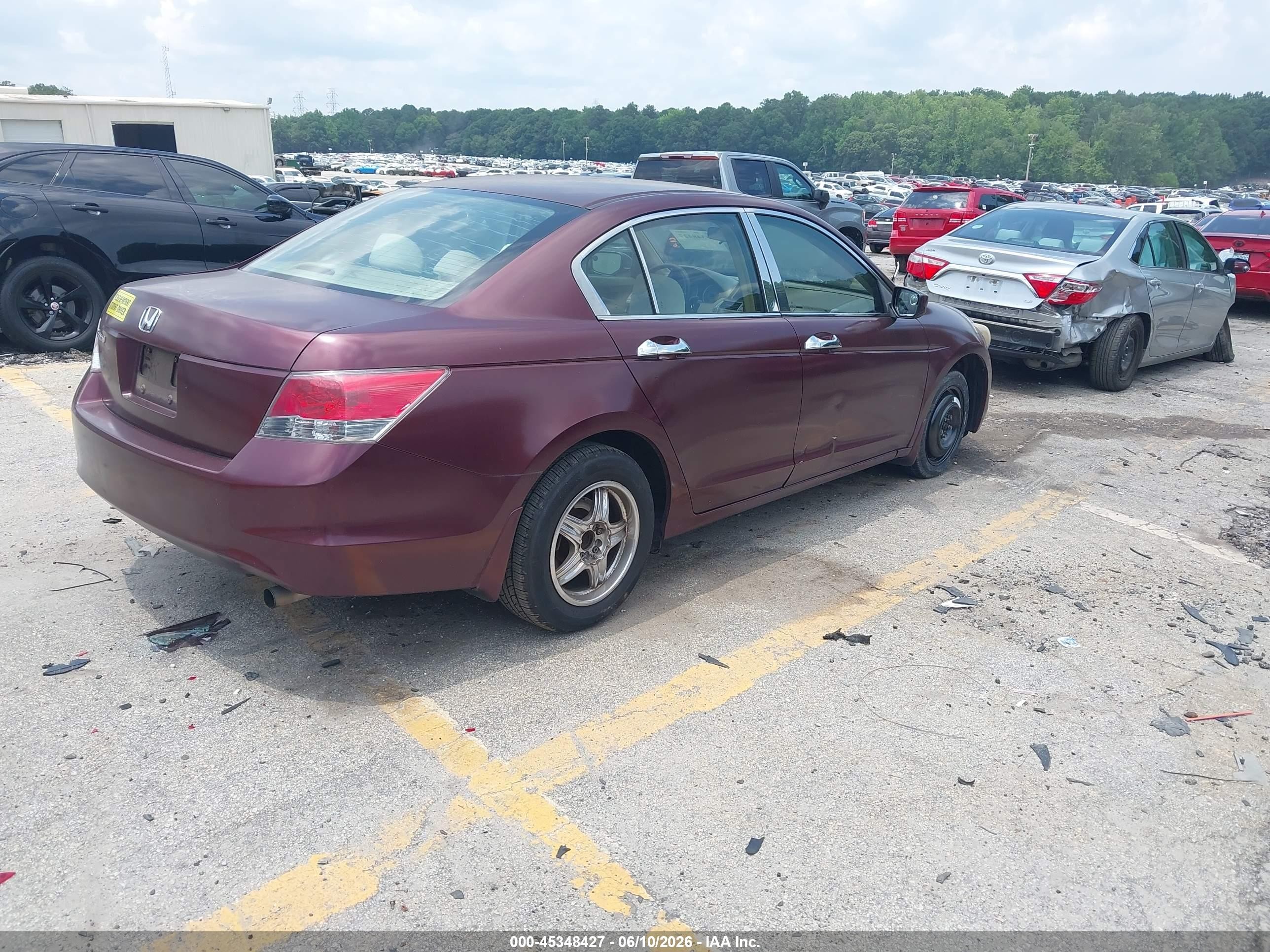 2009 Honda Accord 2.4 Lx Burgundy vin: 1HGCP26319A015508