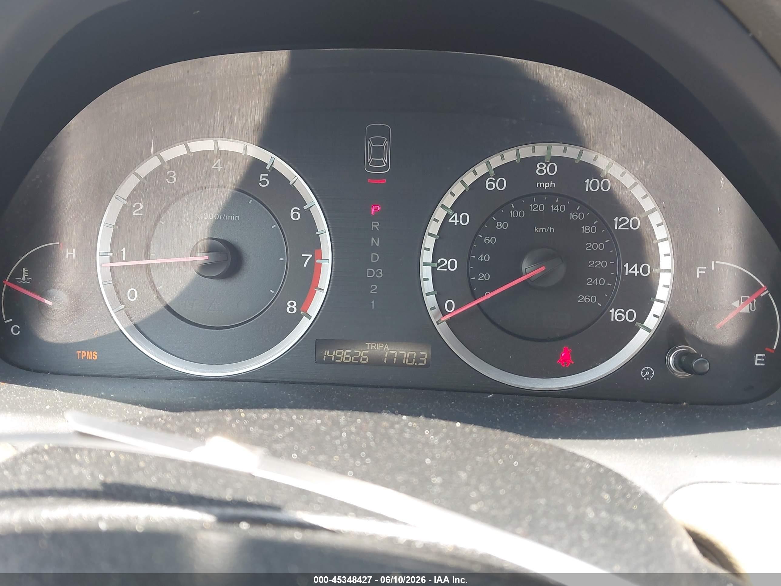 2009 Honda Accord 2.4 Lx Burgundy vin: 1HGCP26319A015508