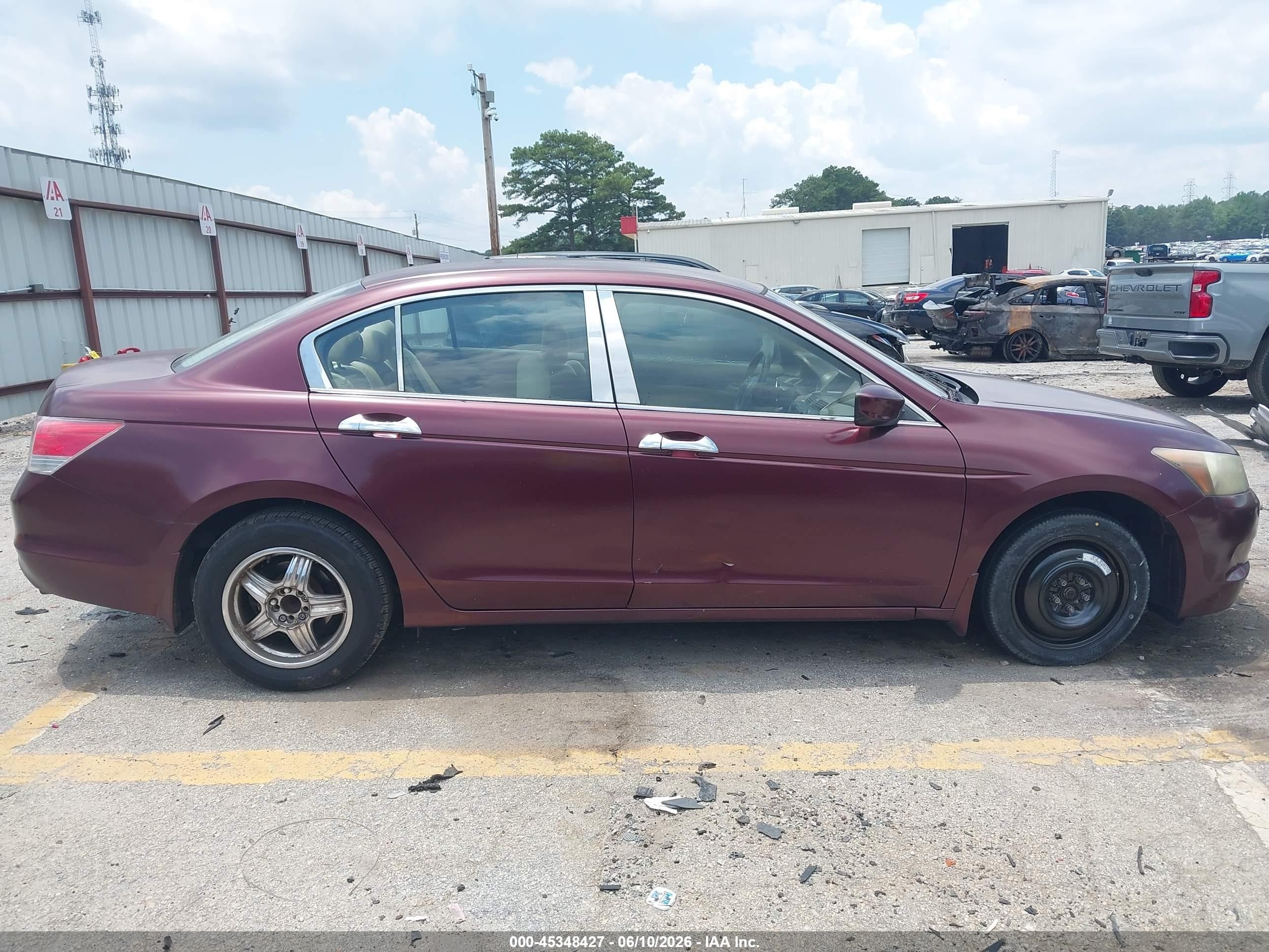 2009 Honda Accord 2.4 Lx Burgundy vin: 1HGCP26319A015508