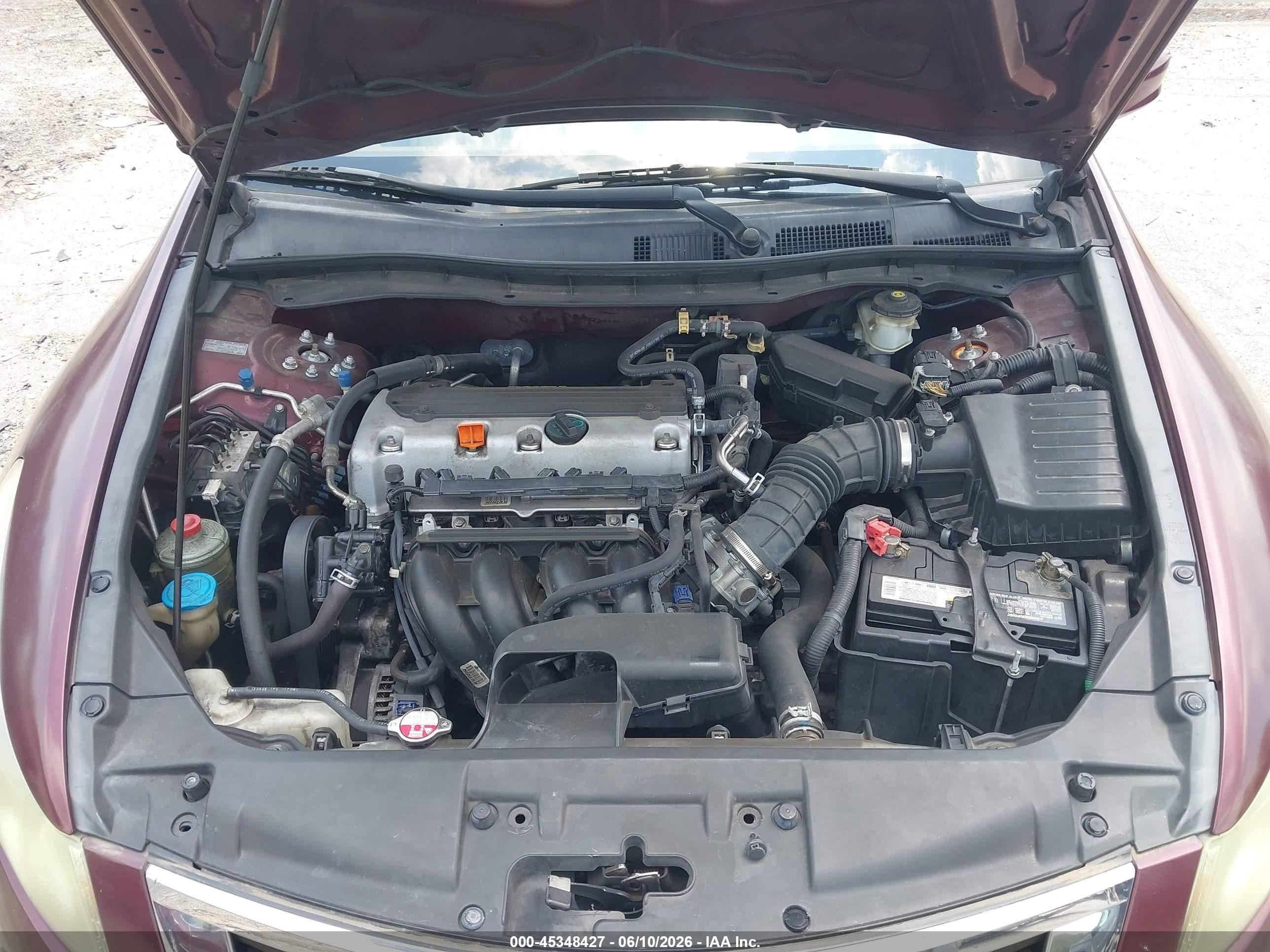 2009 Honda Accord 2.4 Lx Burgundy vin: 1HGCP26319A015508
