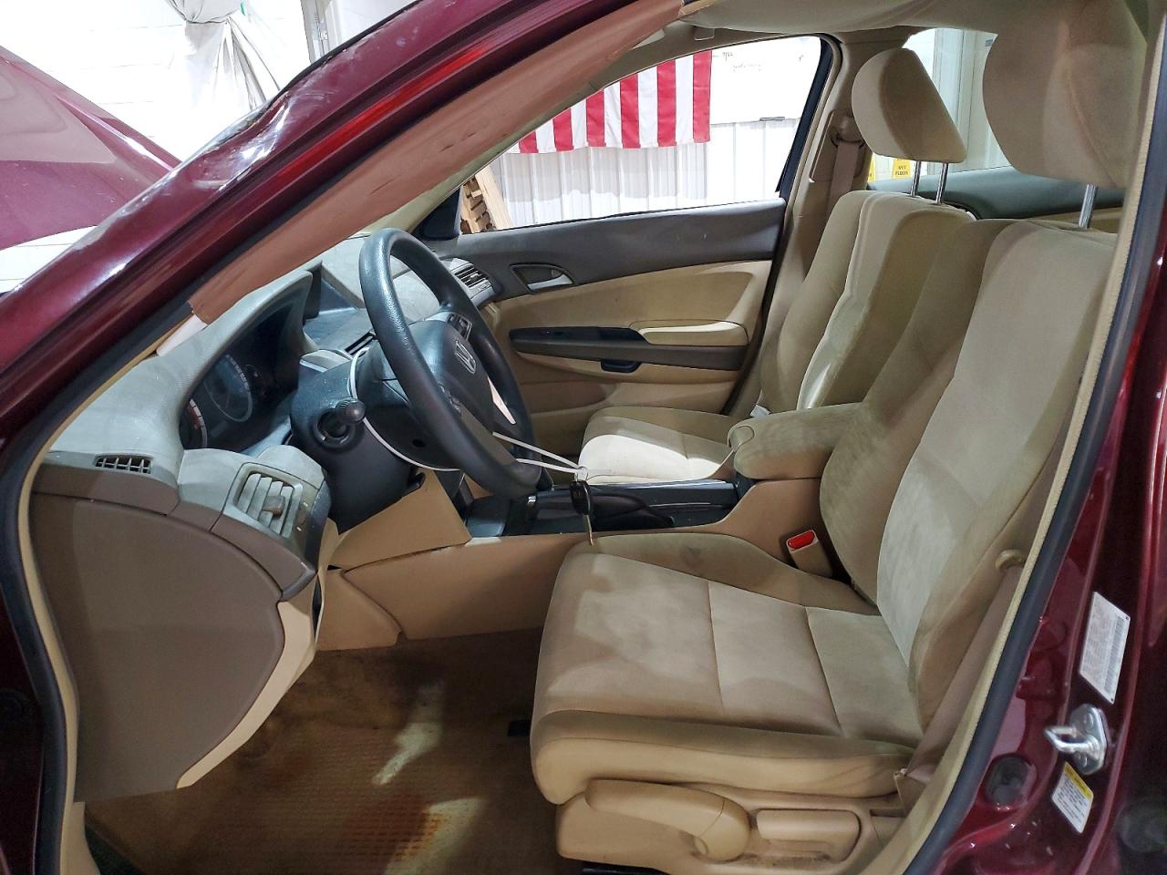 2009 Honda Accord Lx Burgundy vin: 1HGCP26319A107315