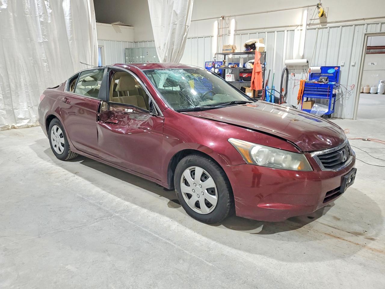 2009 Honda Accord Lx Burgundy vin: 1HGCP26319A107315
