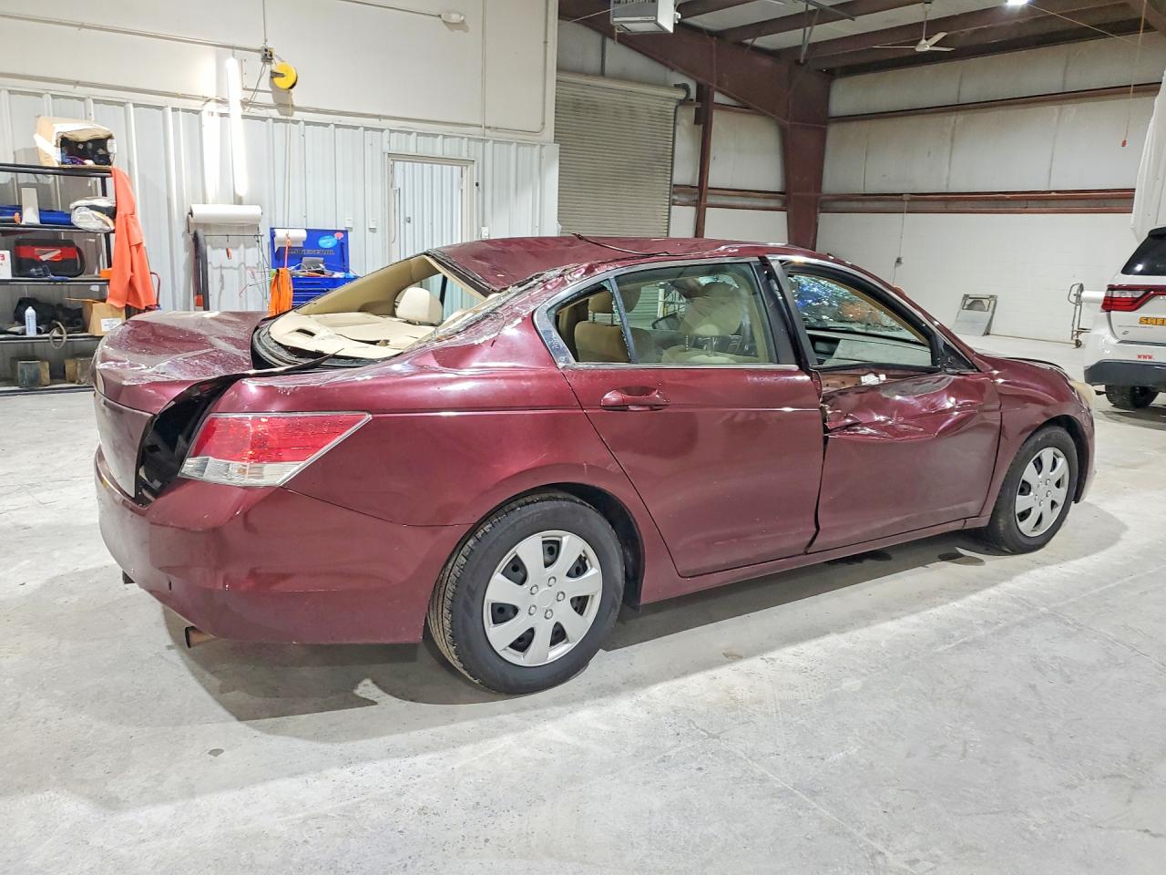 2009 Honda Accord Lx Burgundy vin: 1HGCP26319A107315