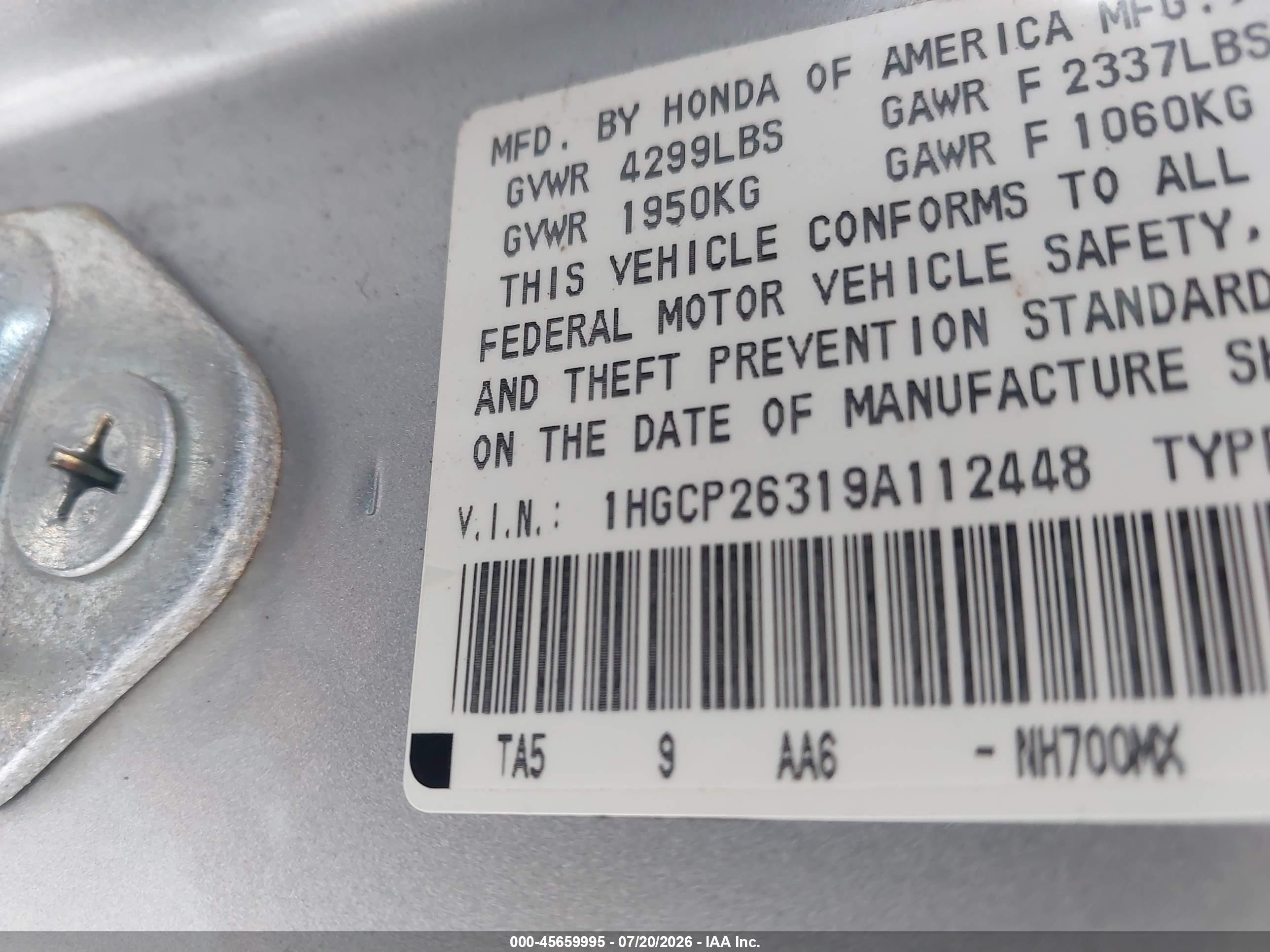 2009 Honda Accord 2.4 Lx Silver vin: 1HGCP26319A112448