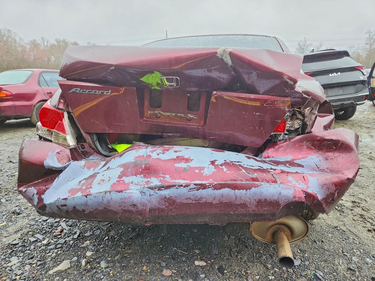 2009 Honda Accord Lx Burgundy vin: 1HGCP26319A160063