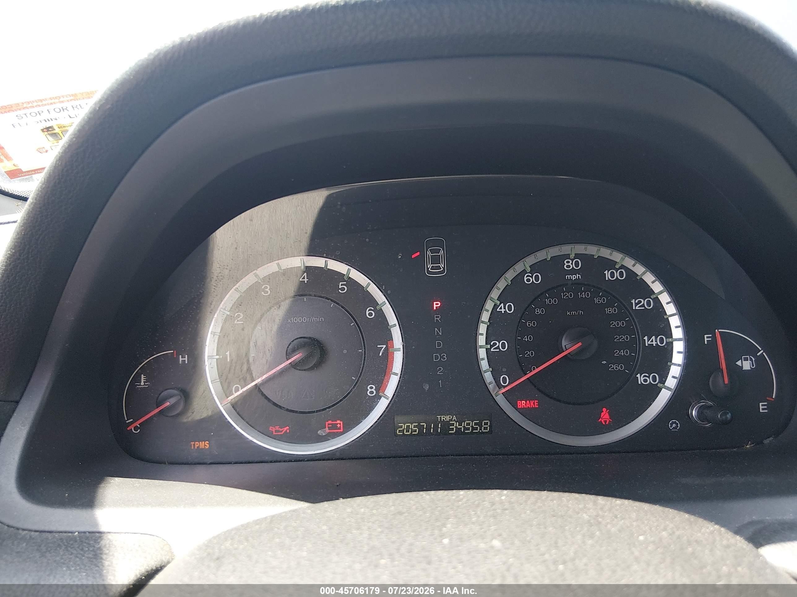2009 Honda Accord 2.4 Lx Серый vin: 1HGCP26319A164887
