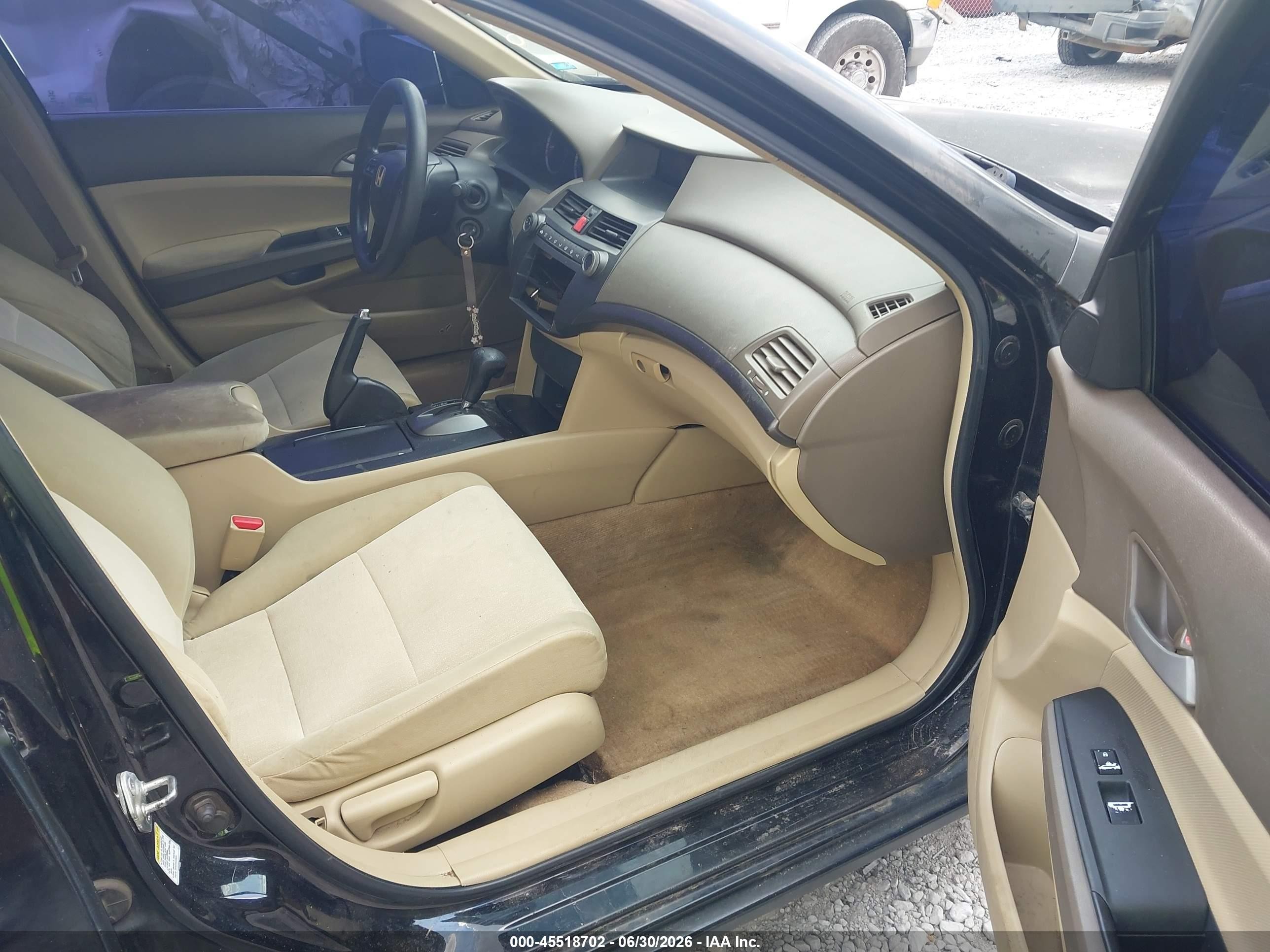 2009 Honda Accord 2.4 Lx Black vin: 1HGCP26319A201677