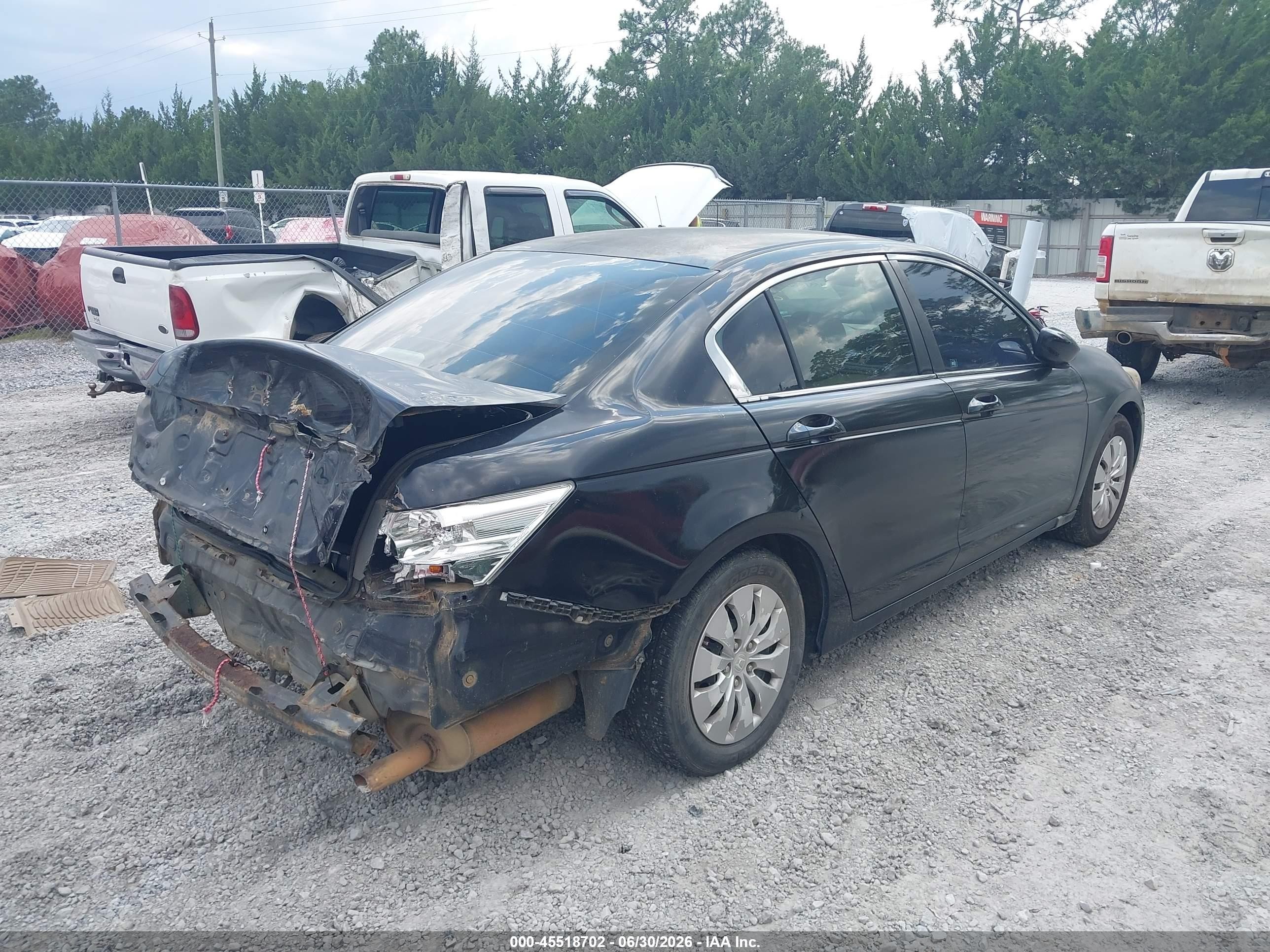 2009 Honda Accord 2.4 Lx Black vin: 1HGCP26319A201677
