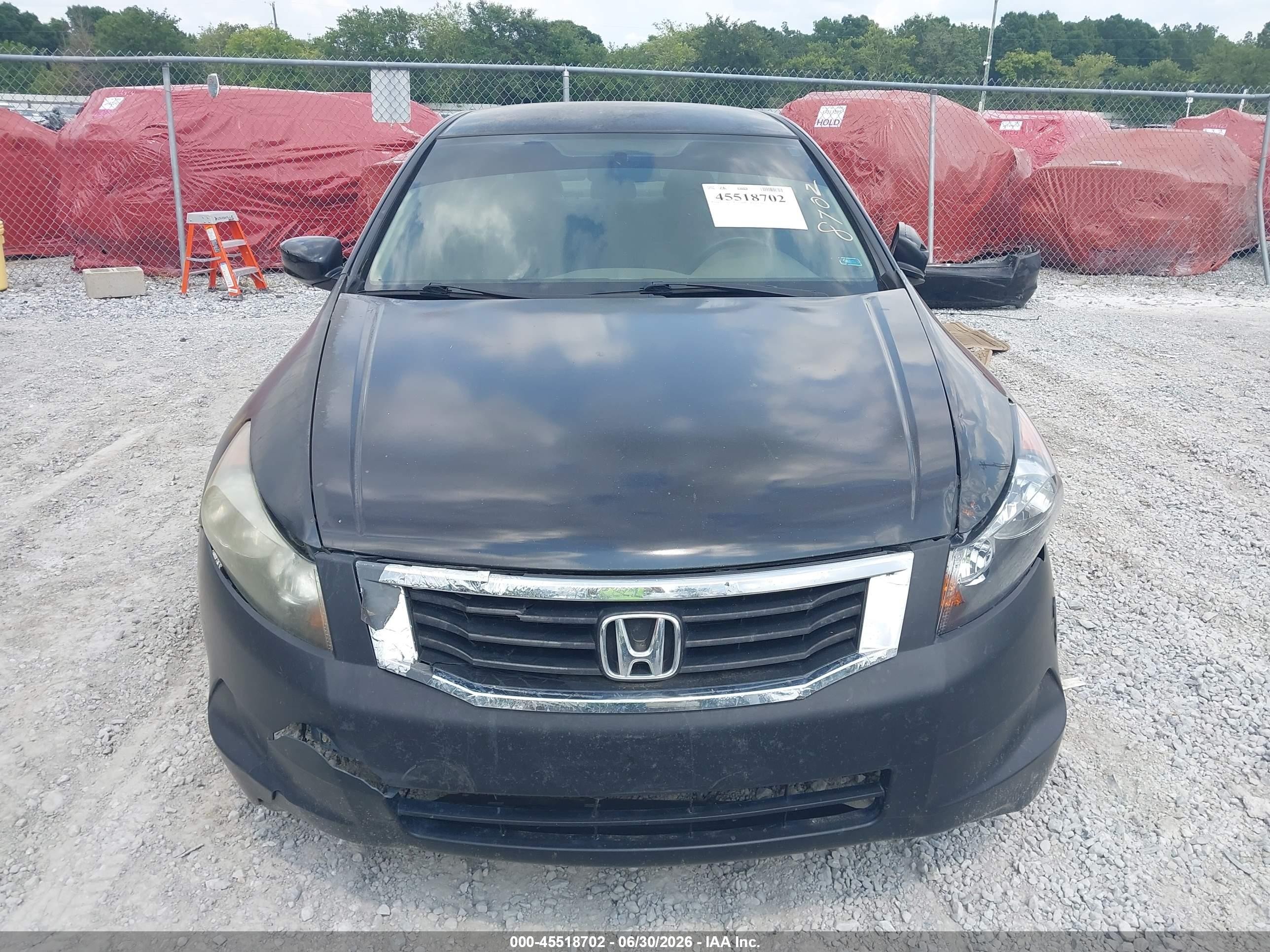 2009 Honda Accord 2.4 Lx Black vin: 1HGCP26319A201677