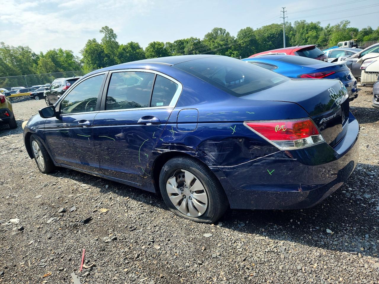 2008 Honda Accord Lx Blue vin: 1HGCP26328A142668