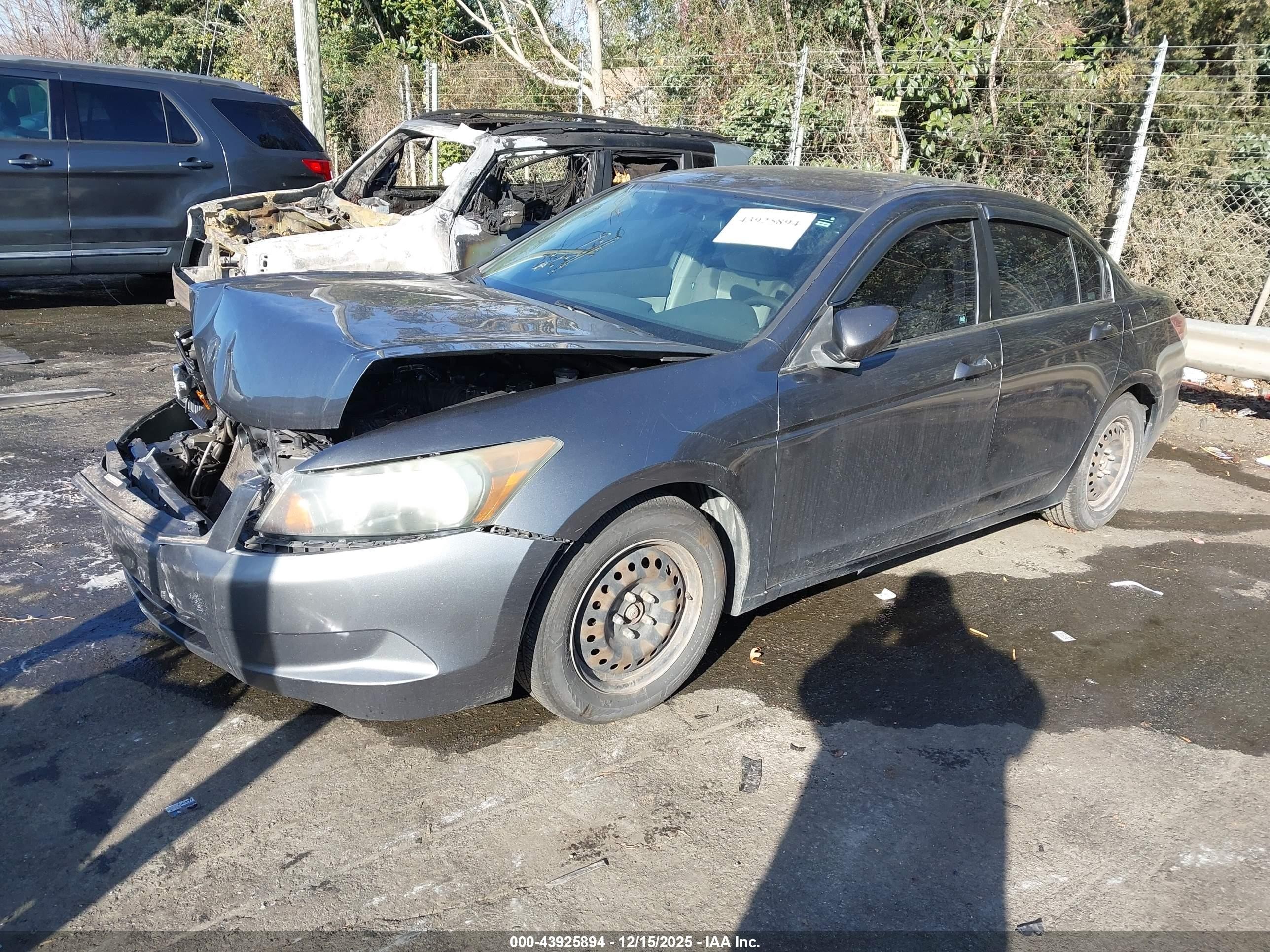 2009 Honda Accord 2.4 Lx Gray vin: 1HGCP26329A001326