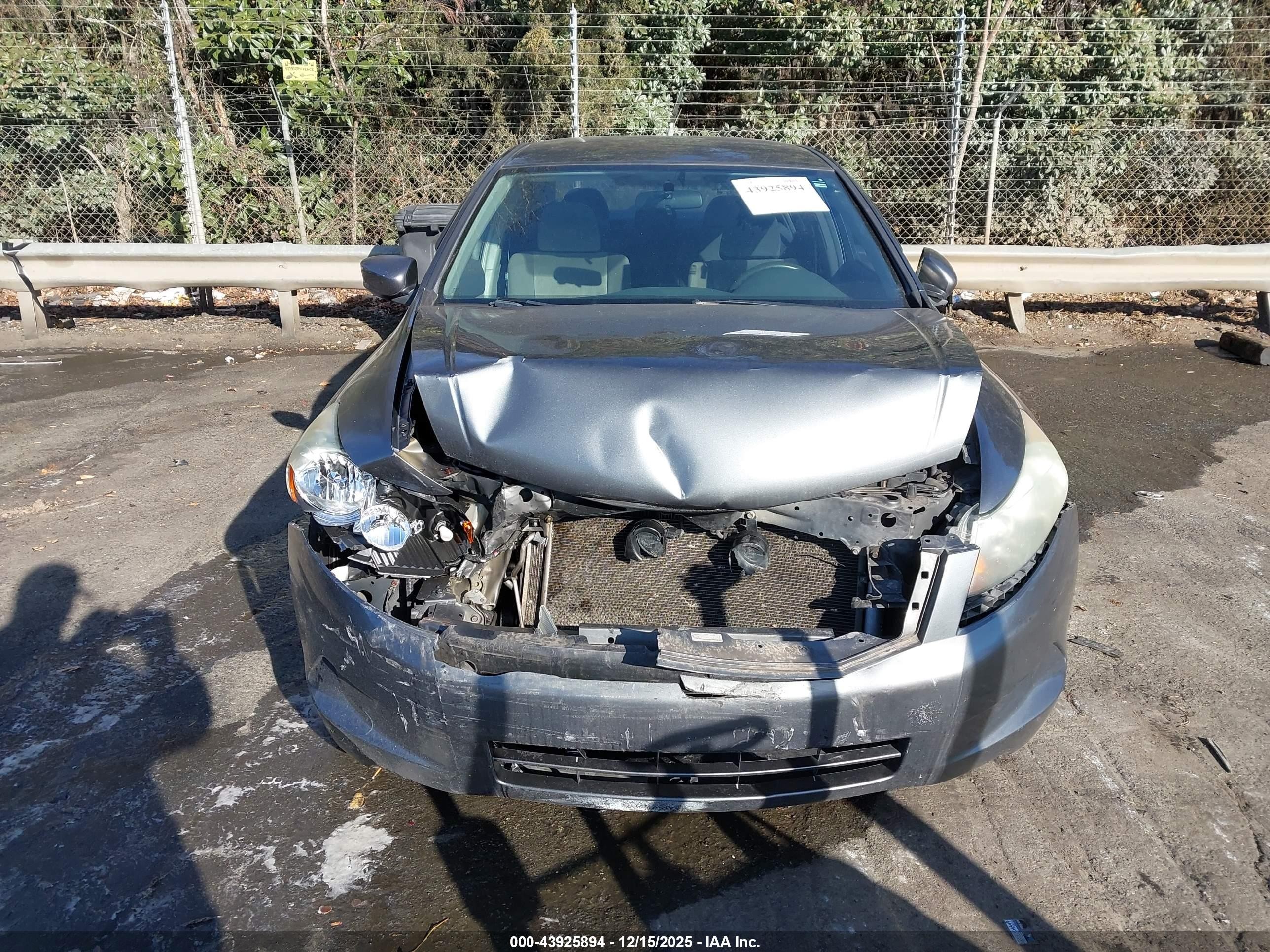 2009 Honda Accord 2.4 Lx Gray vin: 1HGCP26329A001326