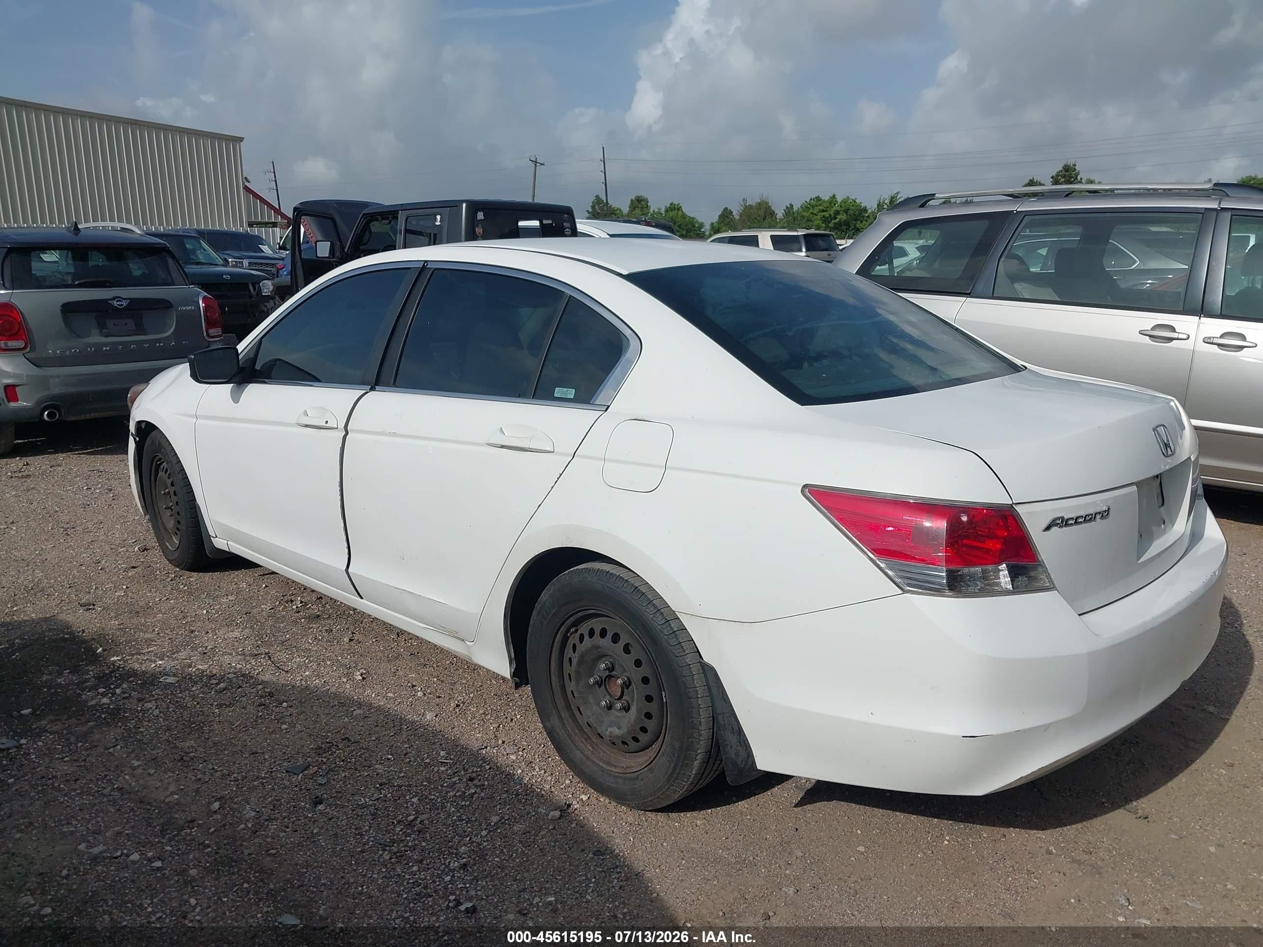 2009 Honda Accord 2.4 Lx White vin: 1HGCP26329A029854