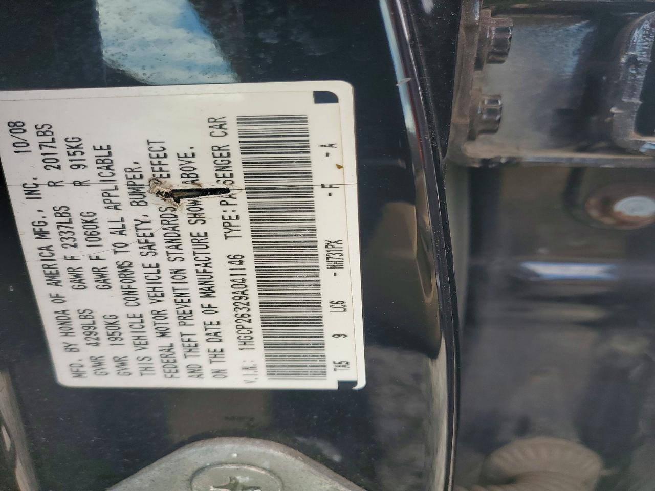 2009 Honda Accord Lx Black vin: 1HGCP26329A041146