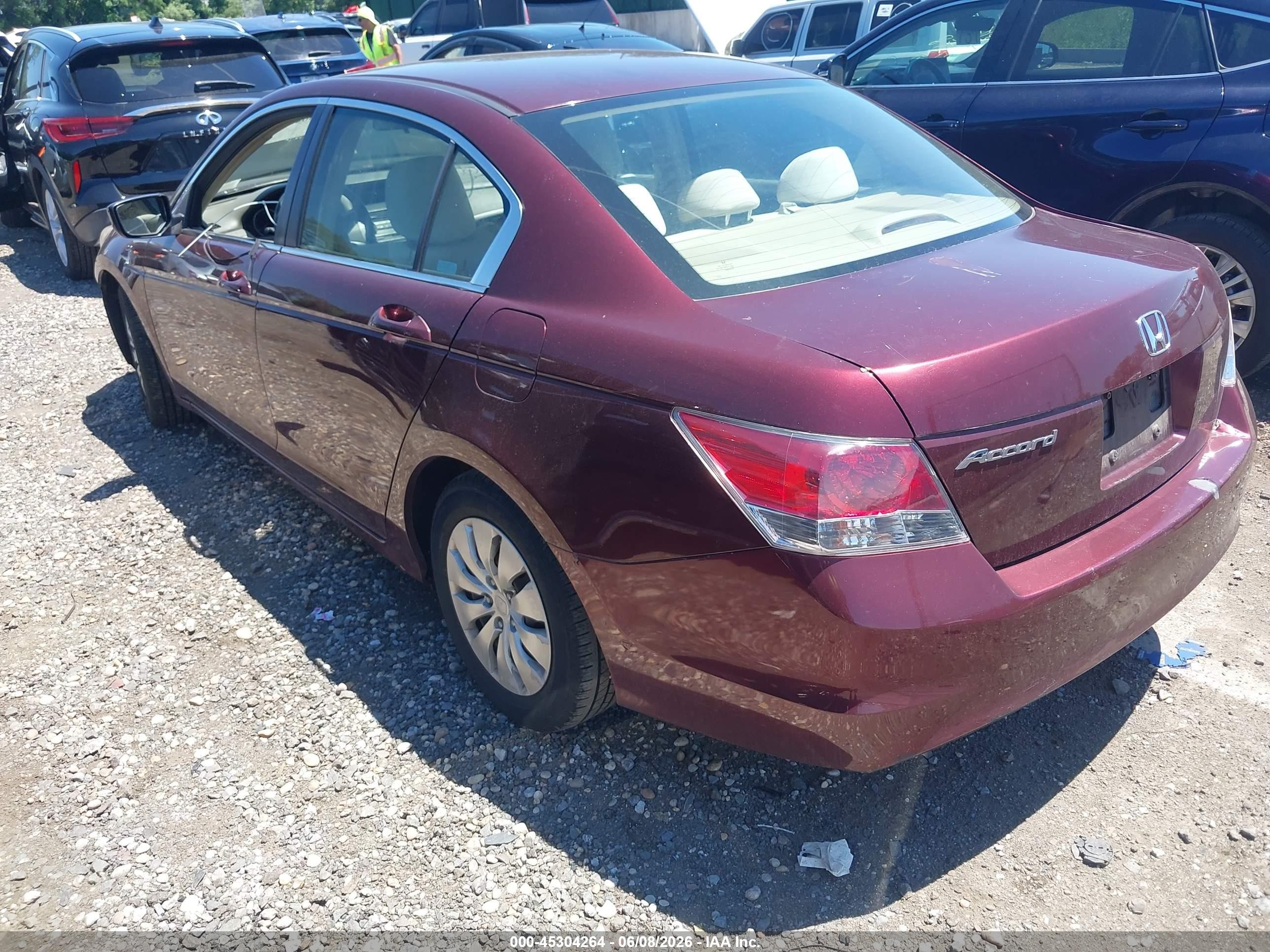 2009 Honda Accord 2.4 Lx Maroon vin: 1HGCP26329A056939
