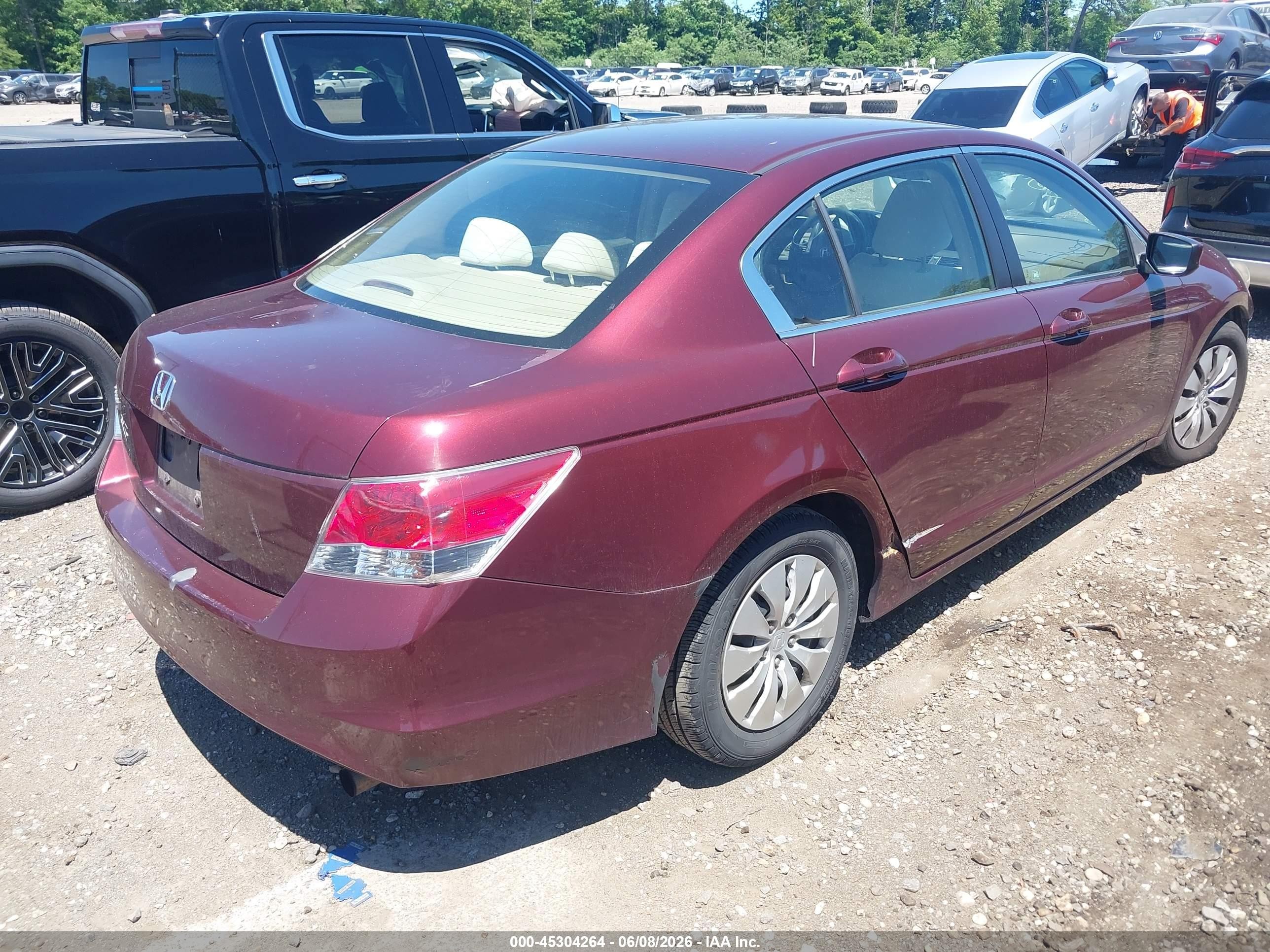 2009 Honda Accord 2.4 Lx Maroon vin: 1HGCP26329A056939