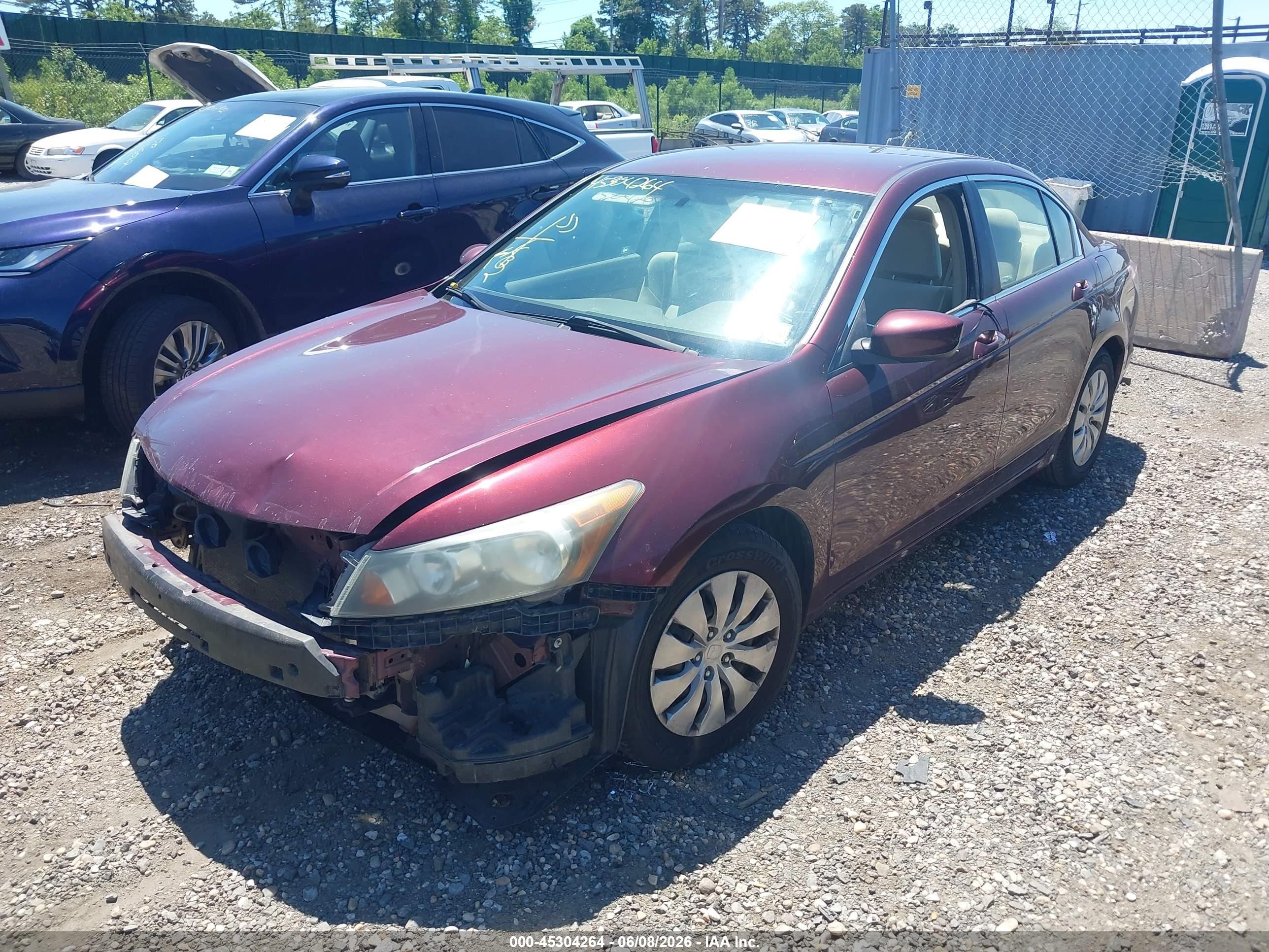 2009 Honda Accord 2.4 Lx Maroon vin: 1HGCP26329A056939