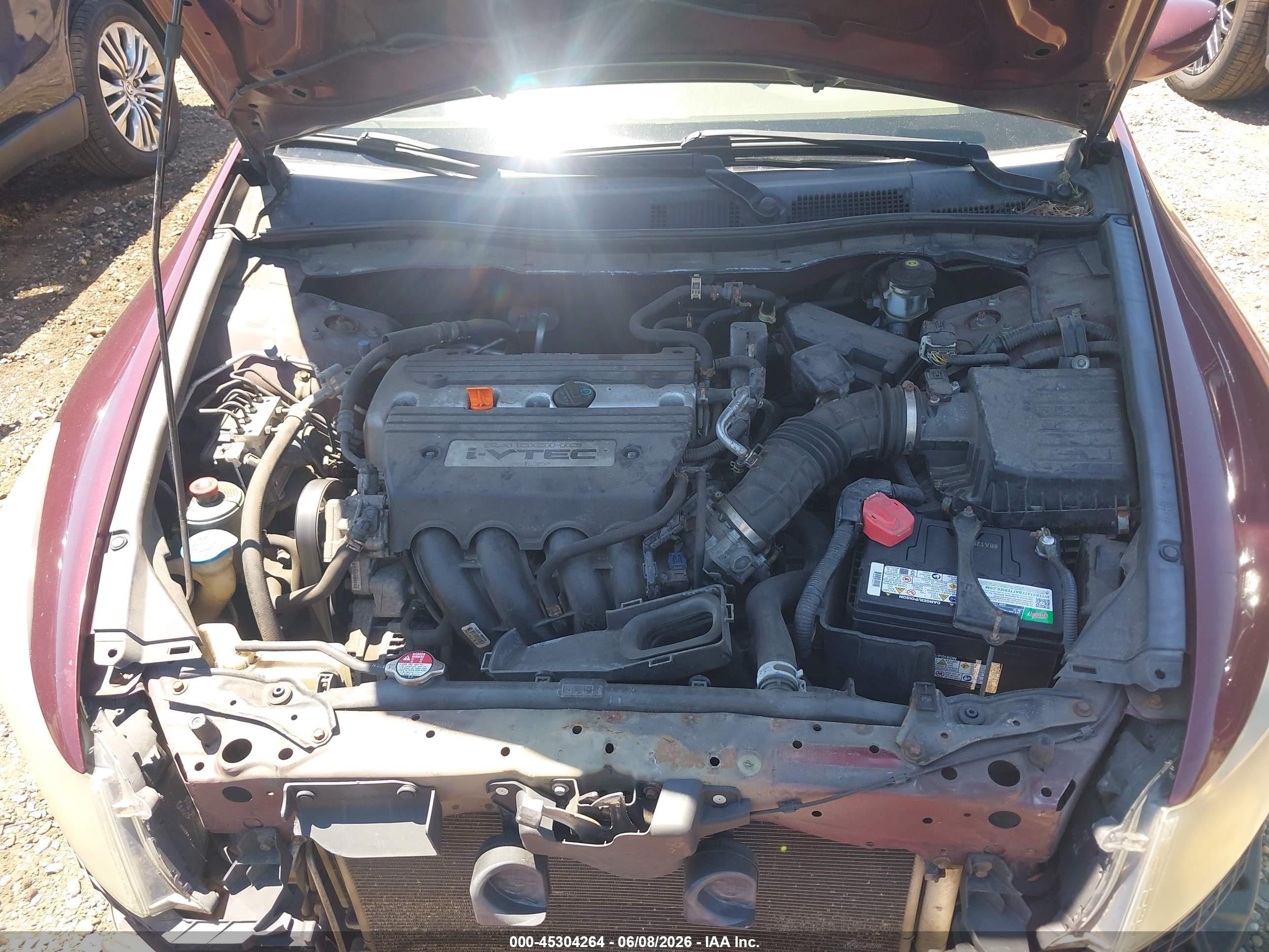 2009 Honda Accord 2.4 Lx Maroon vin: 1HGCP26329A056939