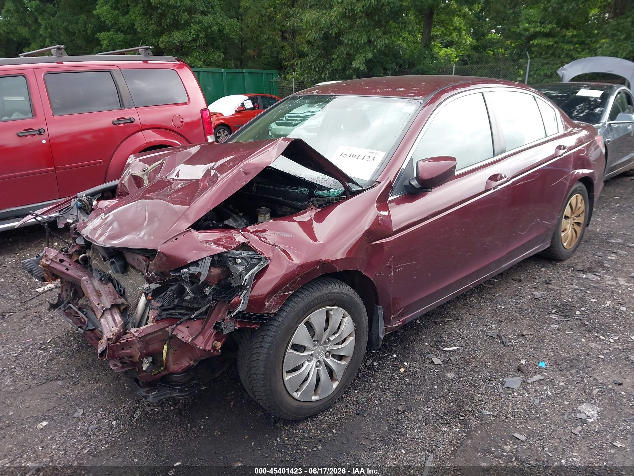 2009 Honda Accord 2.4 Lx Maroon vin: 1HGCP26329A064152
