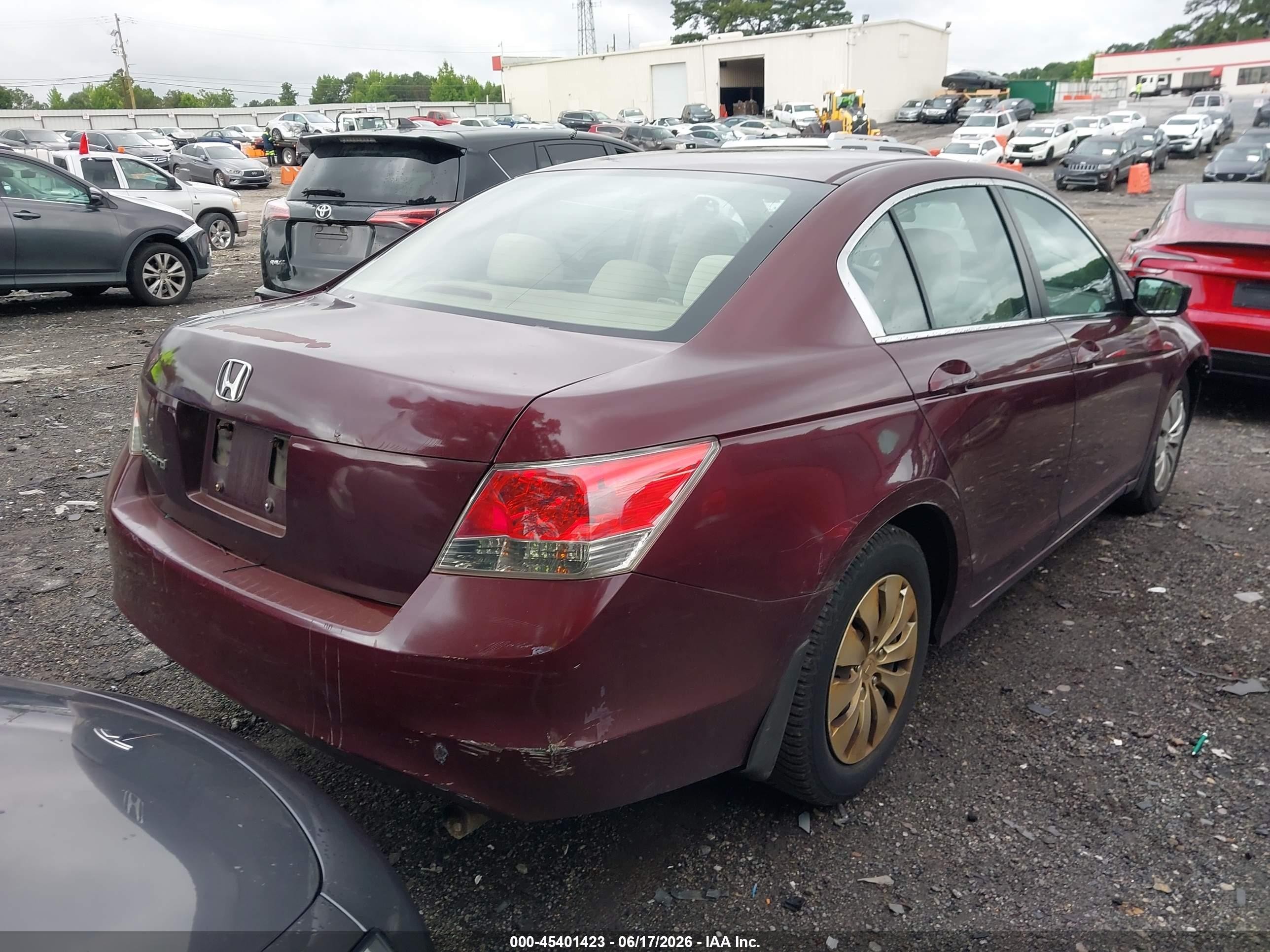 2009 Honda Accord 2.4 Lx Maroon vin: 1HGCP26329A064152