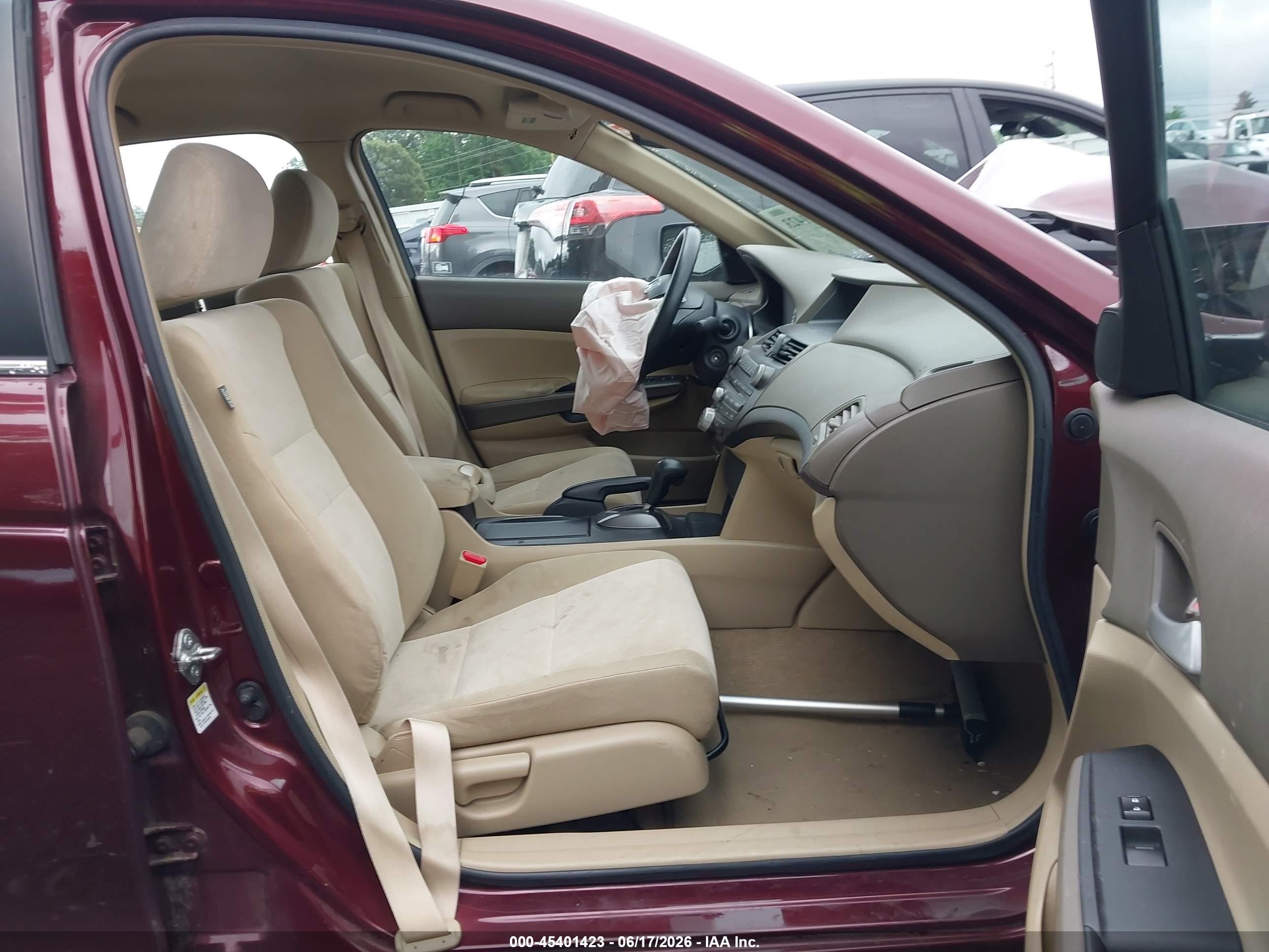 2009 Honda Accord 2.4 Lx Maroon vin: 1HGCP26329A064152