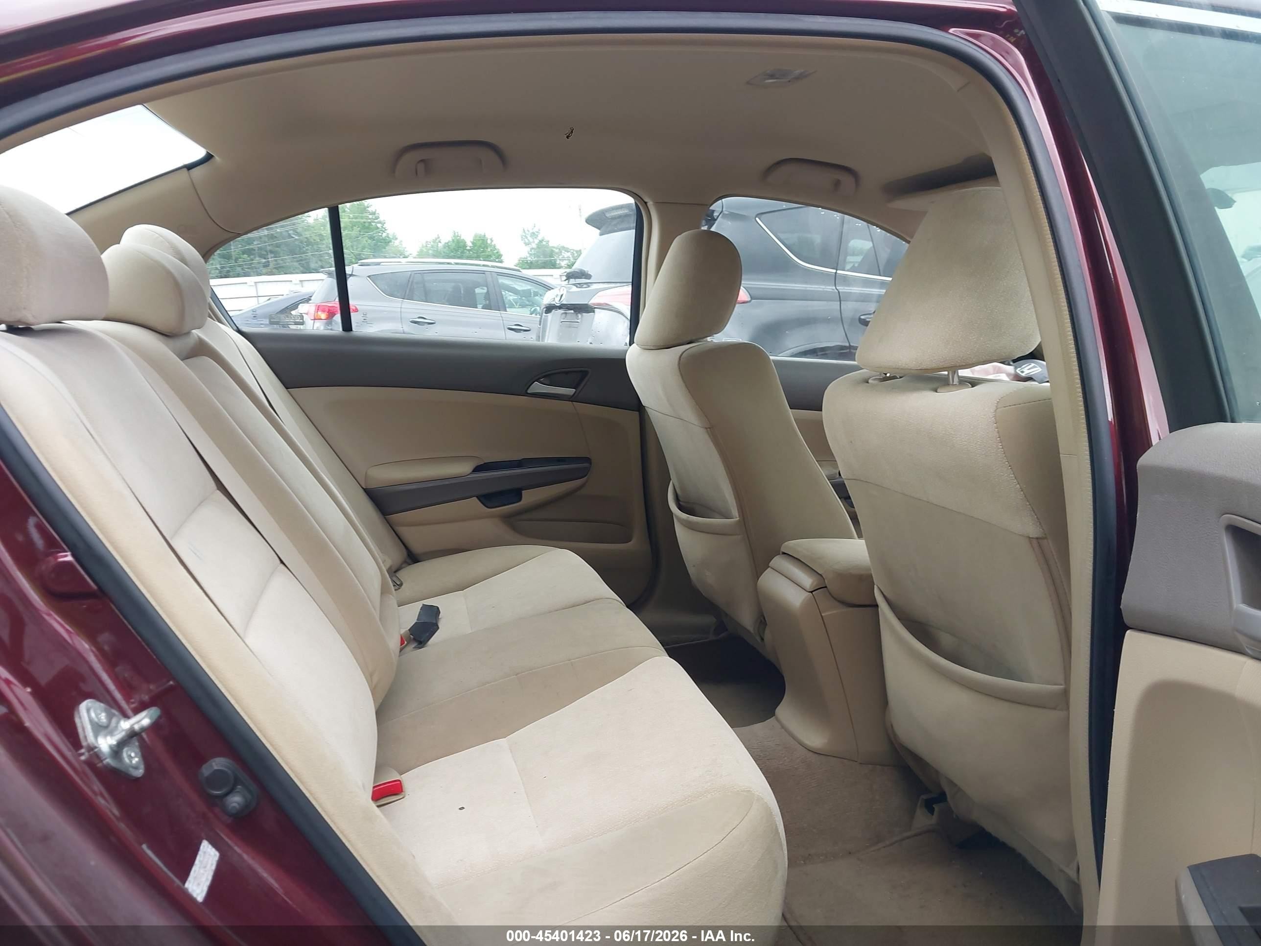 2009 Honda Accord 2.4 Lx Maroon vin: 1HGCP26329A064152