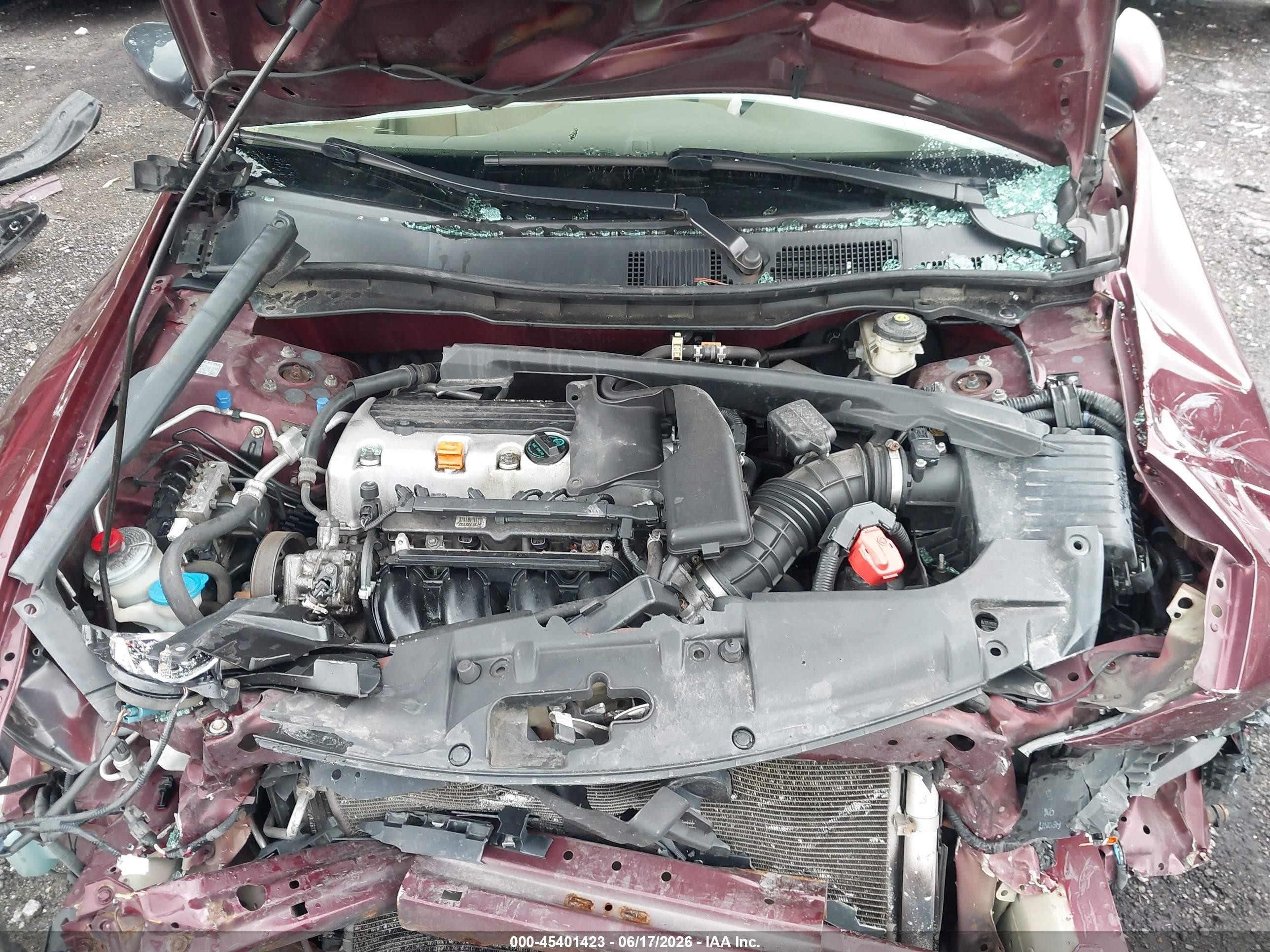 2009 Honda Accord 2.4 Lx Maroon vin: 1HGCP26329A064152