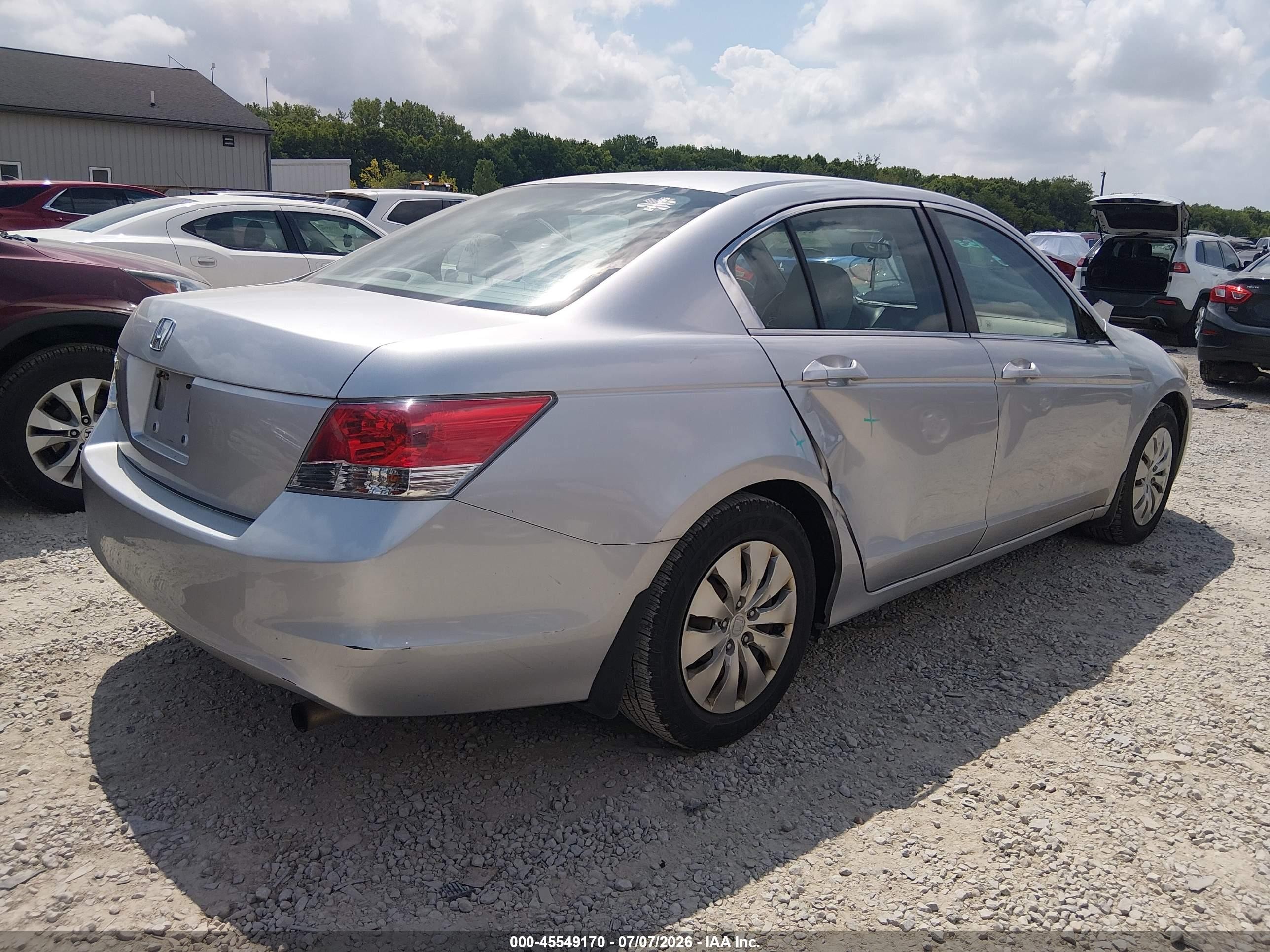 2009 Honda Accord 2.4 Lx Blue vin: 1HGCP26329A064569