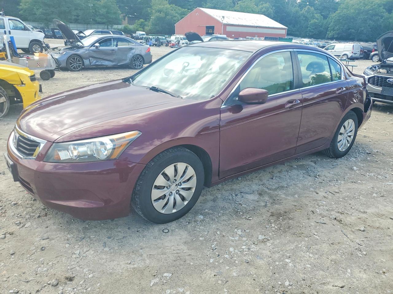 2009 Honda Accord Lx Maroon vin: 1HGCP26329A122695
