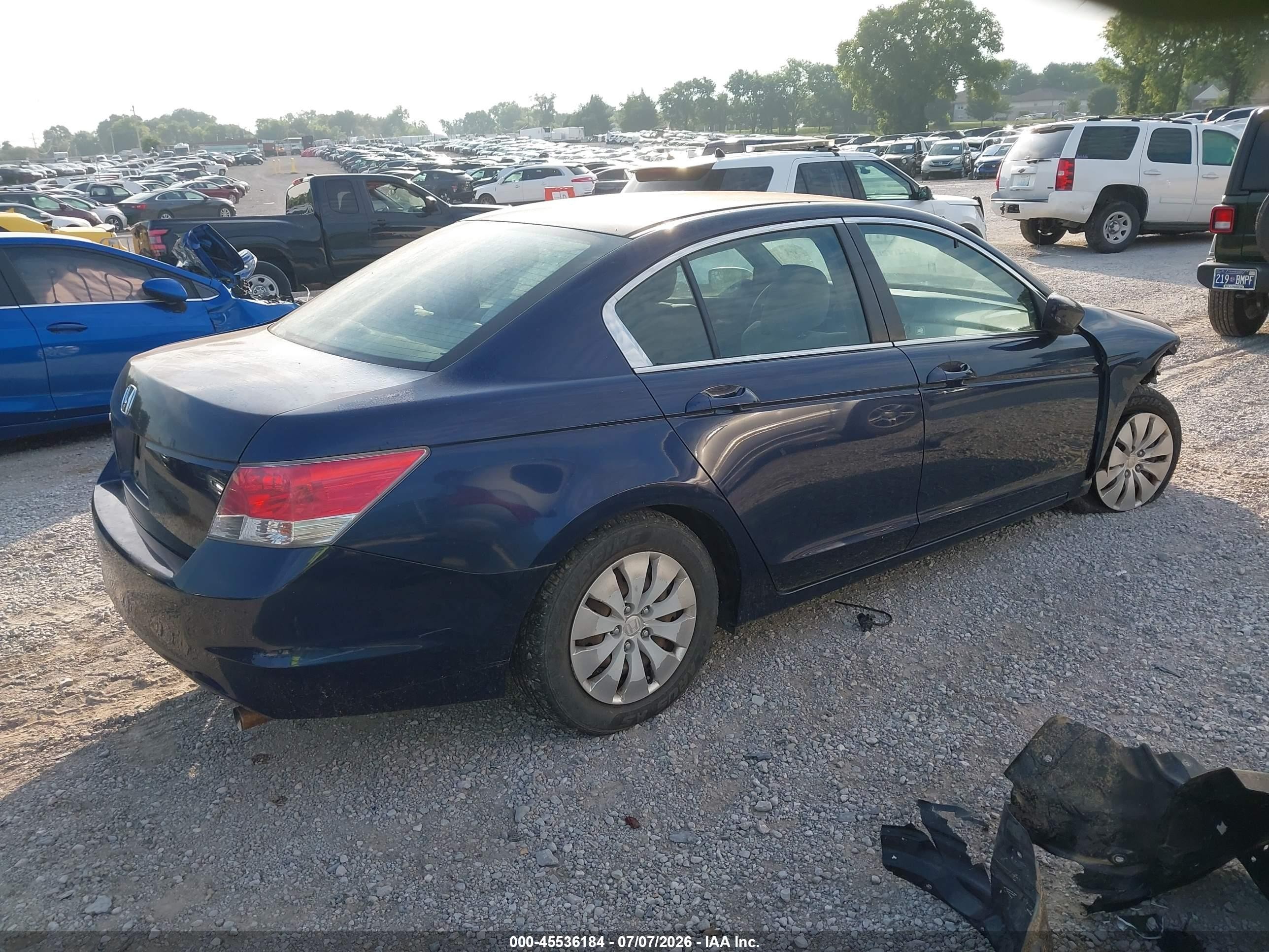 2009 Honda Accord 2.4 Lx Blue vin: 1HGCP26329A130215